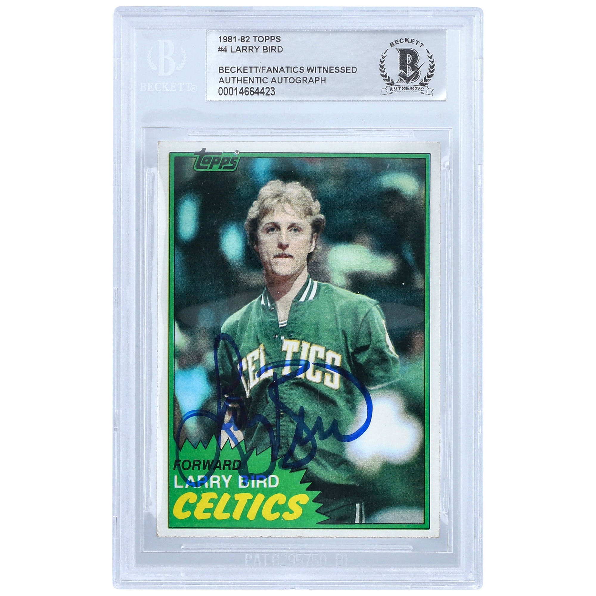 Larry Bird Boston Celtics Autographed 1981-82 Topps Beckett 