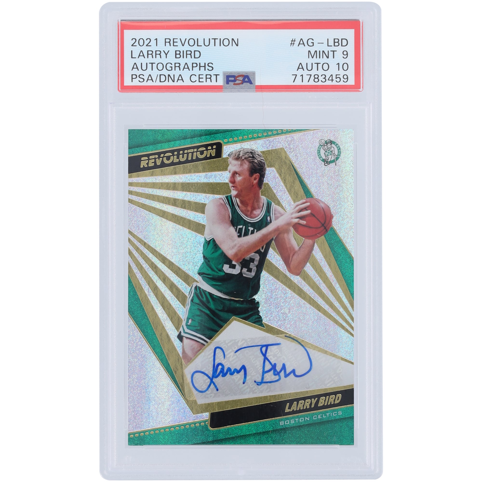 Larry Bird Boston Celtics Autographed 2020-21 Panini Revolution 