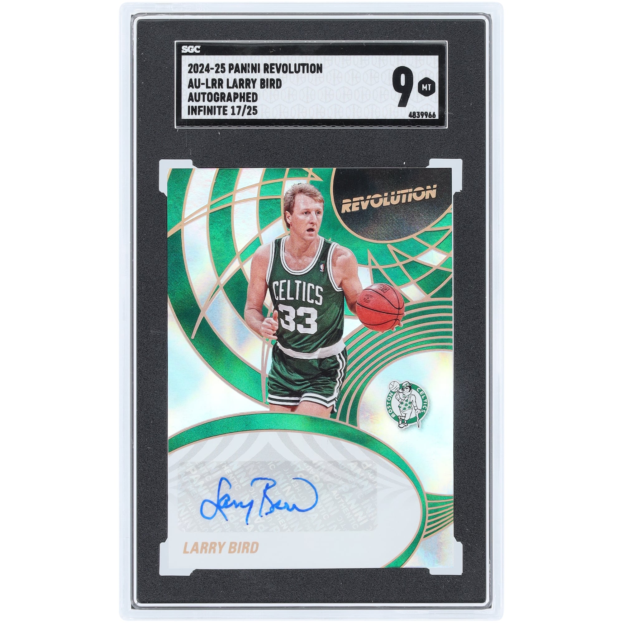 Larry Bird Boston Celtics Autographed 2024-25 Panini Revolution 