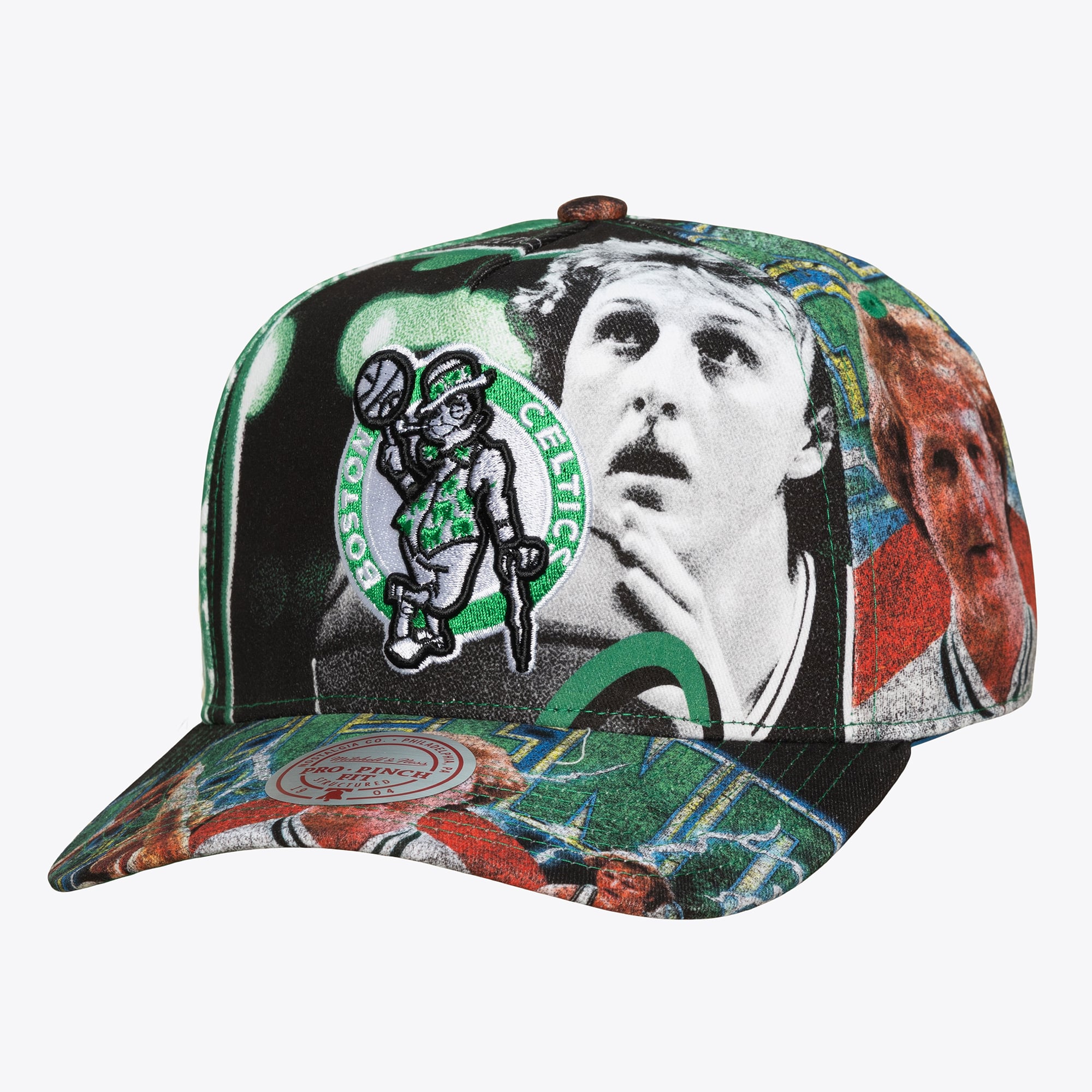 Larry Bird Boston Celtics Hardwood Classics My Tee Pro Pinch Snapback Hat
