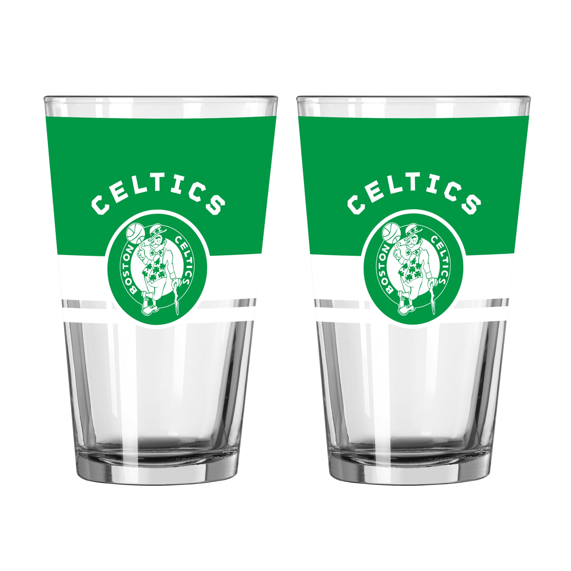 Logo Brands Boston Celtics Two-Piece 16oz. Horizon Pint Glass Set