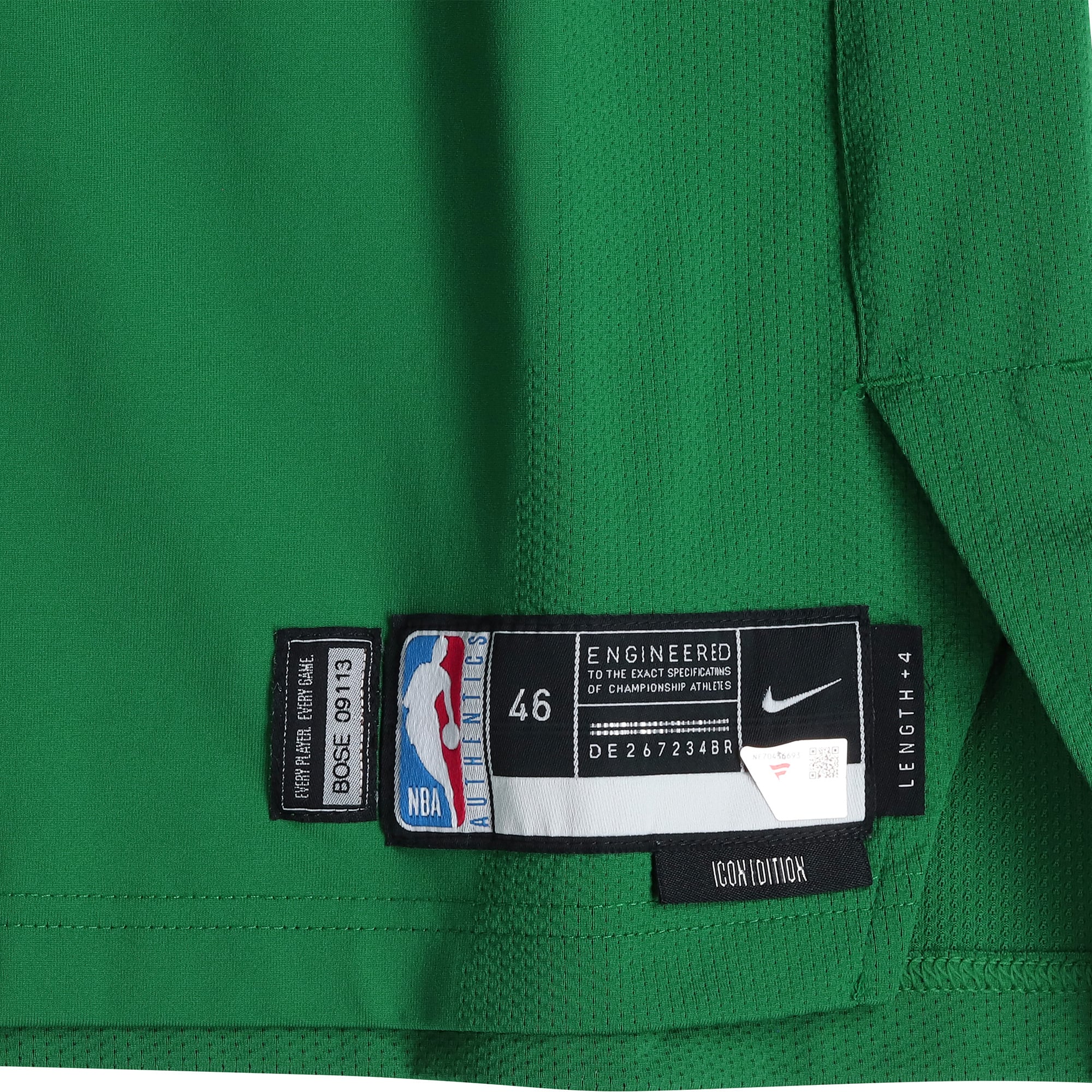 Max Shulga Boston Celtics Game-Used #44 Kelly Green Nike Jersey vs. Philadelphia 76ers on April 26, 2026 - Size 46+4