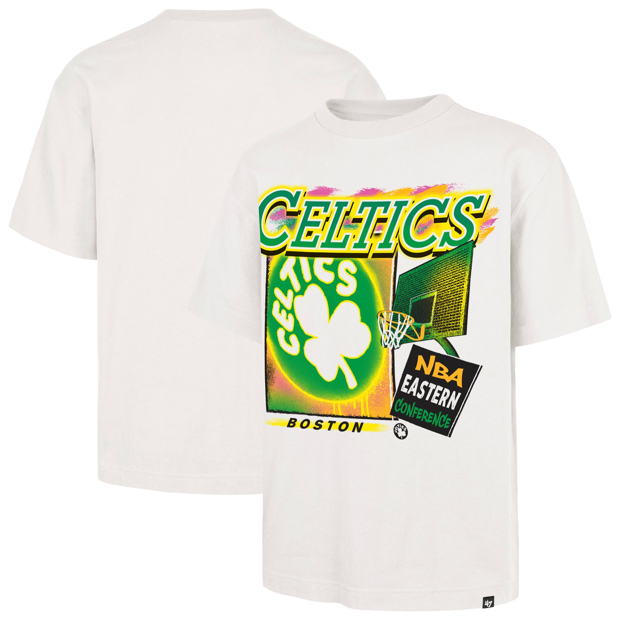 T-shirt homme '47 Cream Boston Celtics City Paint Reed Foundation