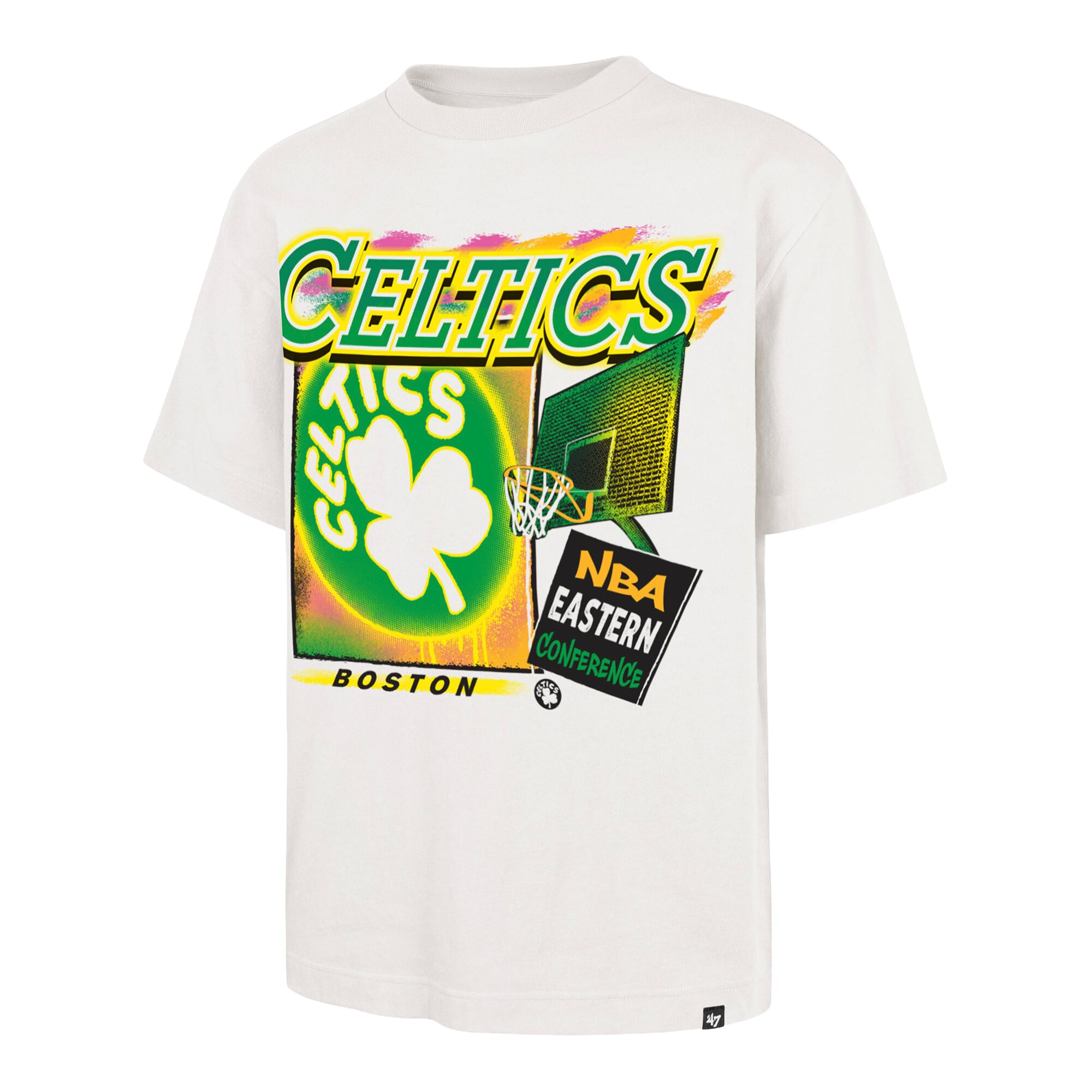 T-shirt homme '47 Cream Boston Celtics City Paint Reed Foundation