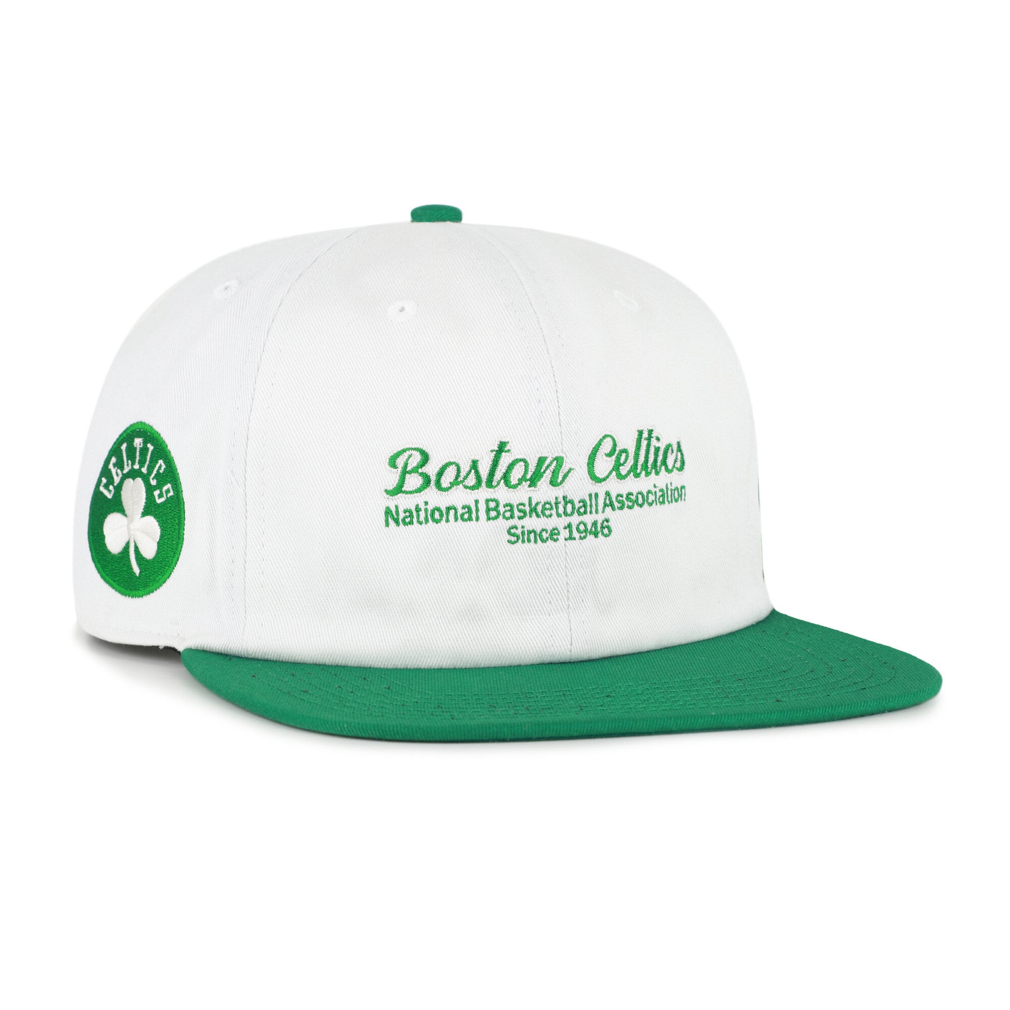 Casquette snapback capitaine Boston Celtics Script Stack crème pour homme, modèle 47