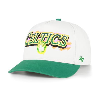  Boston Celtics '47 City Paint Hitch Adjustable Hat - Cream/Kelly Green