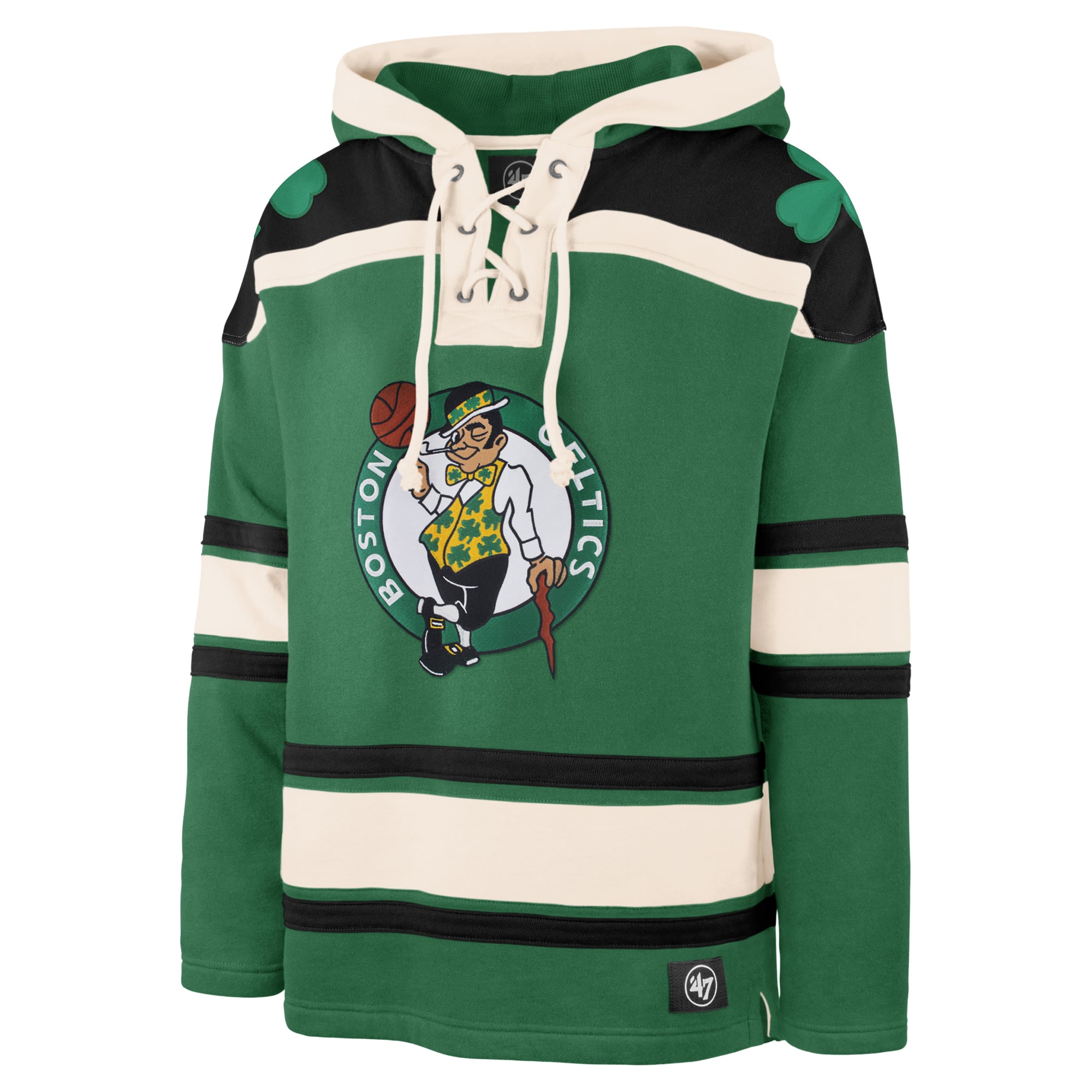 Sweat à capuche Lacer vert Boston Celtics '47 pour homme, grandes tailles