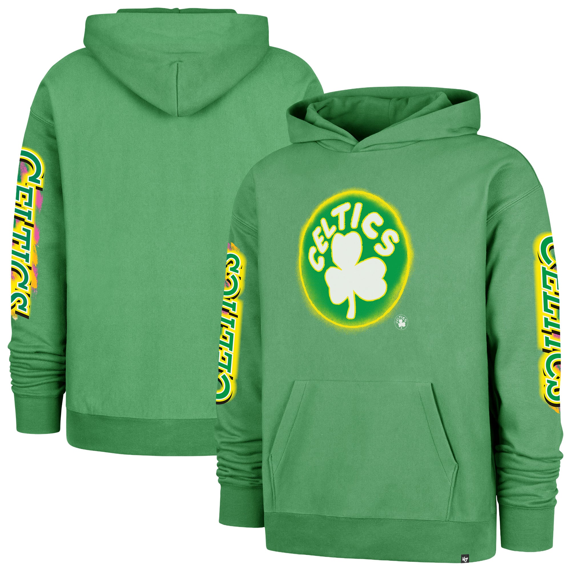Sweat à capuche homme '47 Kelly Green Boston Celtics City Paint Duo Foundation