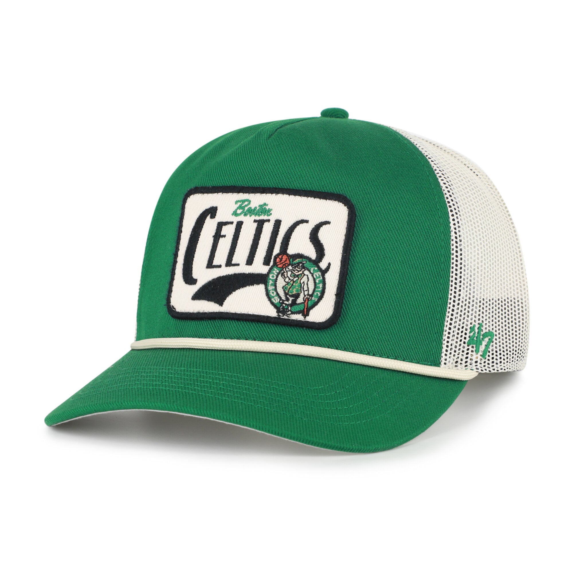 Men's Boston Celtics '47 Kelly Green Emmett Heavy Twill Trucker Hitch Adjustable Hat