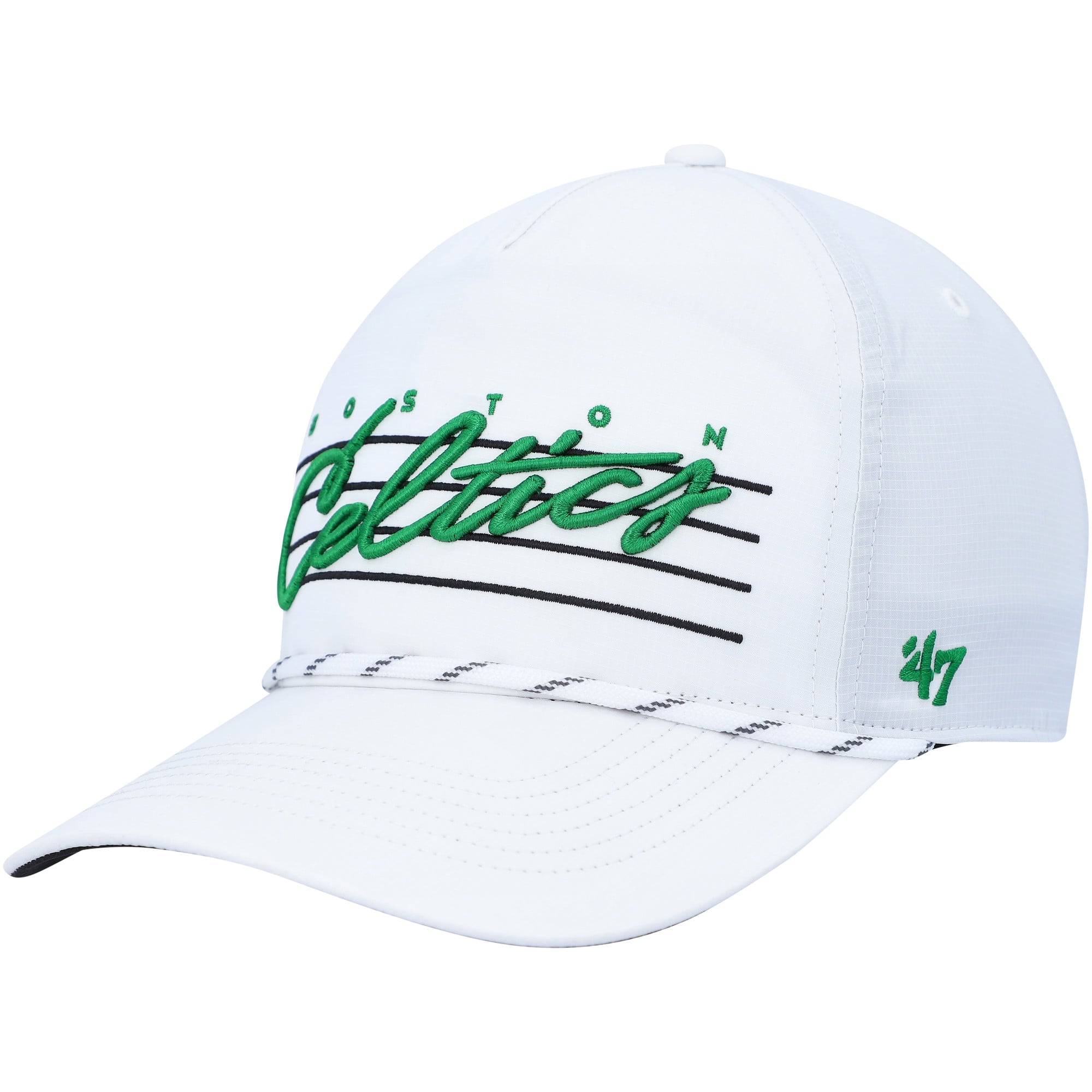 Men's Boston Celtics '47 White Downburst Hitch Snapback Hat