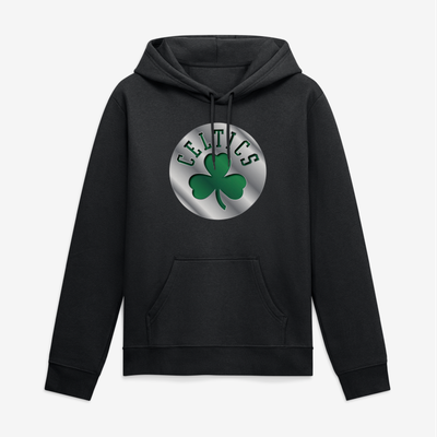 Boston Celtics Big & Tall Metallic Mascot Hoodie - Black