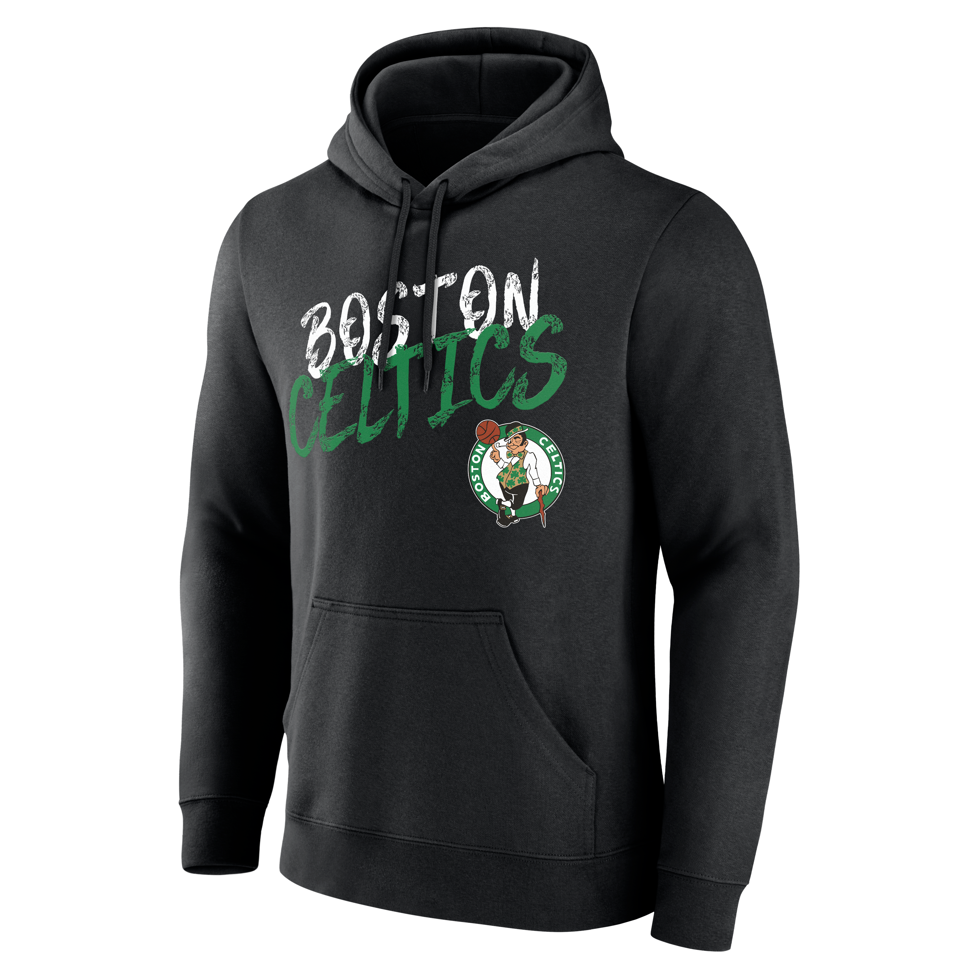 Sweat à capuche noir Boston Celtics Hustle pour homme, personnalisé avec nom et numéro.