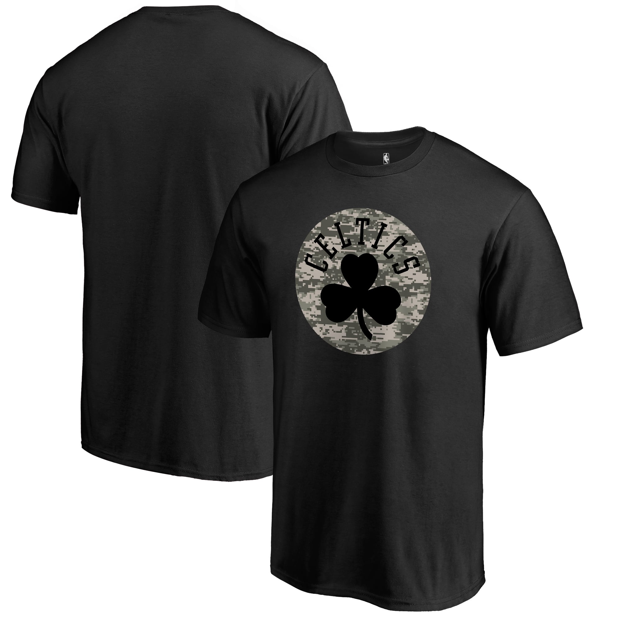 Men's Fanatics Black Boston Celtics Big & Tall Cloak Camo T-Shirt