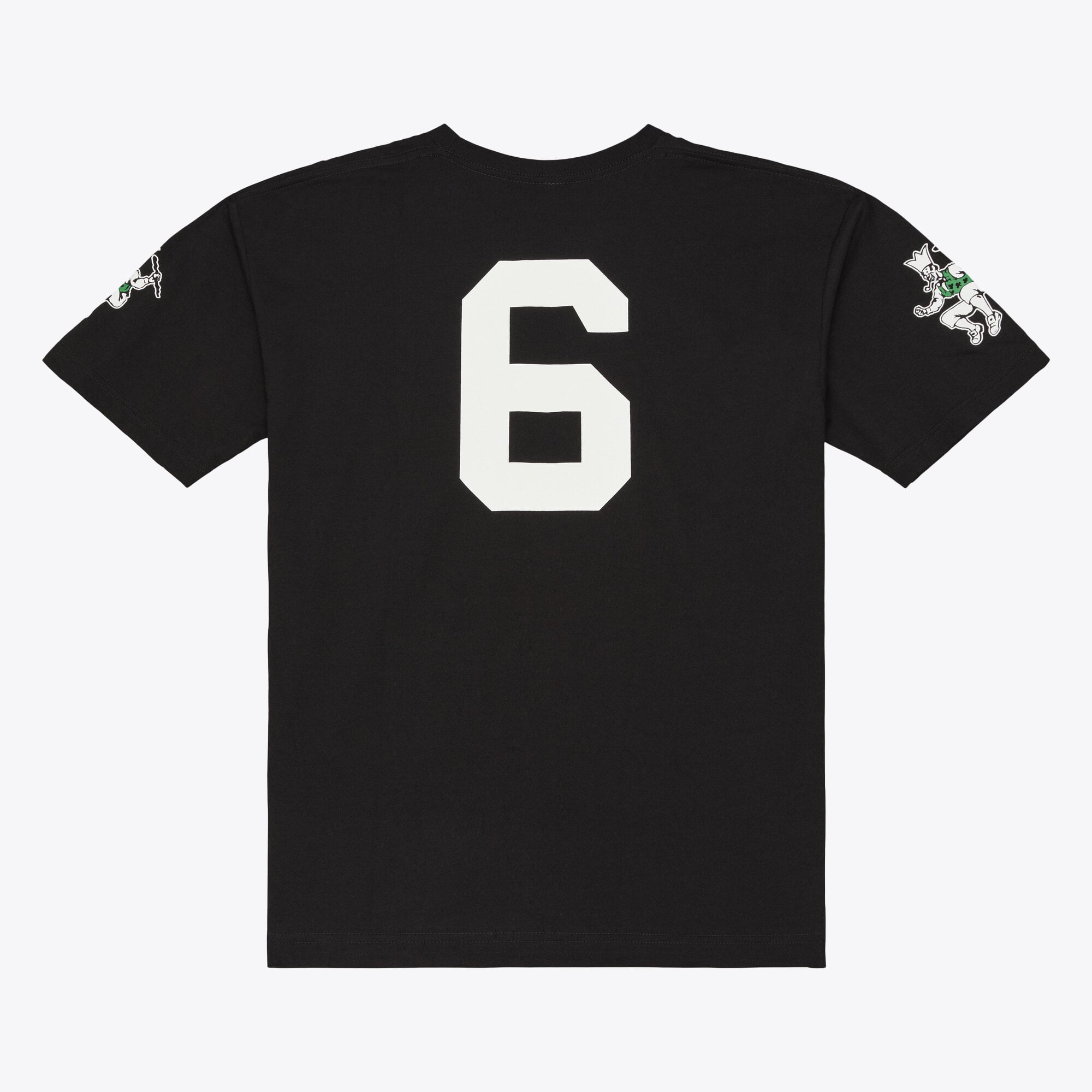T-shirt classique Mitchell & Ness Bill Russell noir Boston Celtics Hardwood Classics pour homme, avec nom et numéro