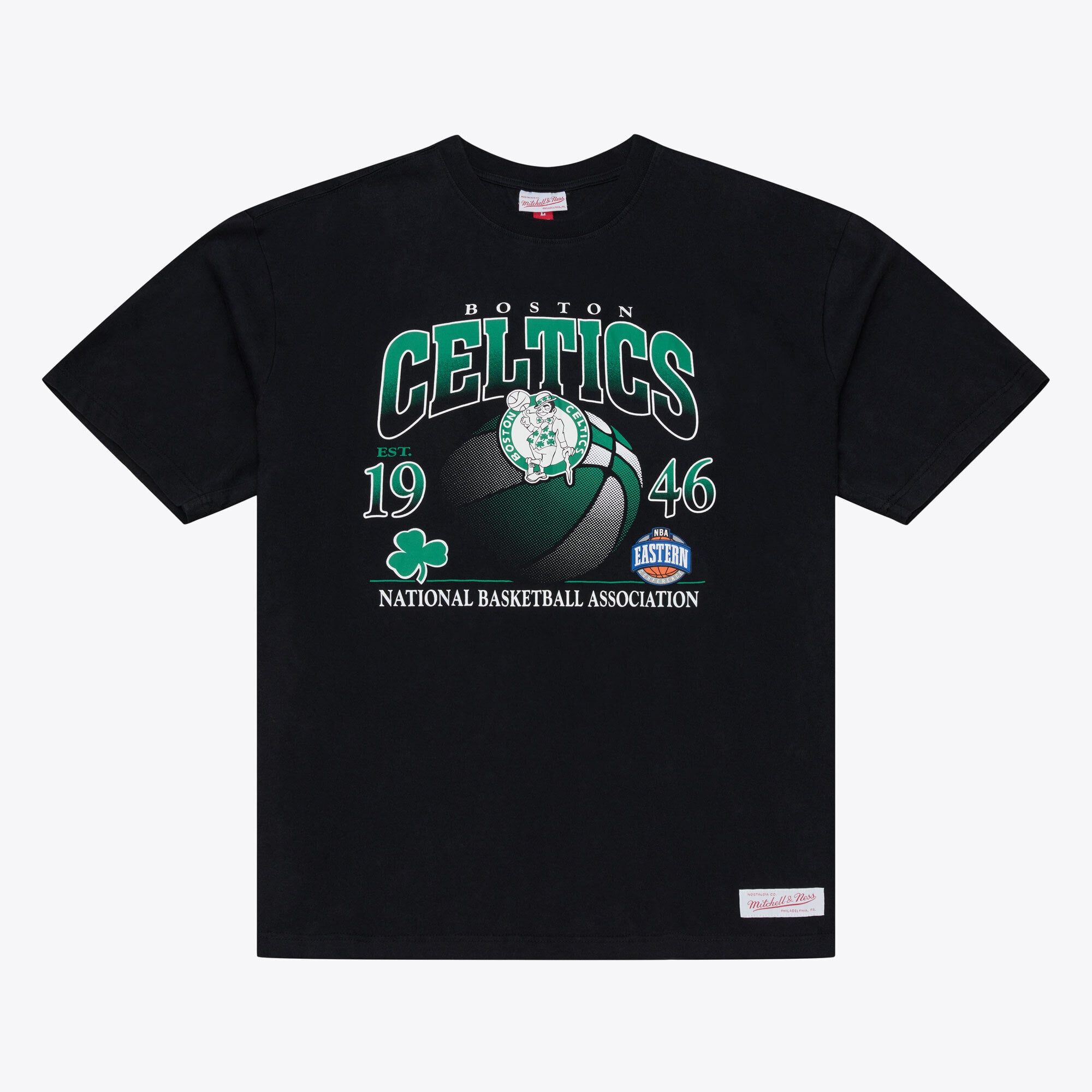 T-shirt graphique noir Mitchell & Ness Boston Celtics pour homme