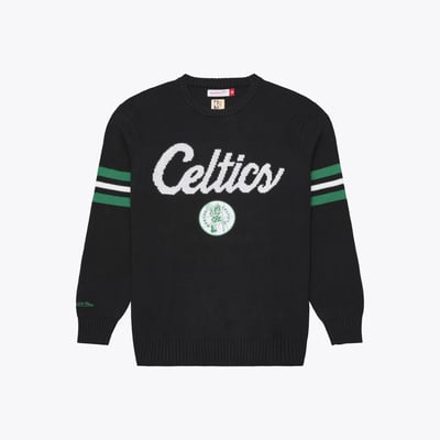  Boston Celtics Mitchell & Ness Head Coach Sweater - Black
