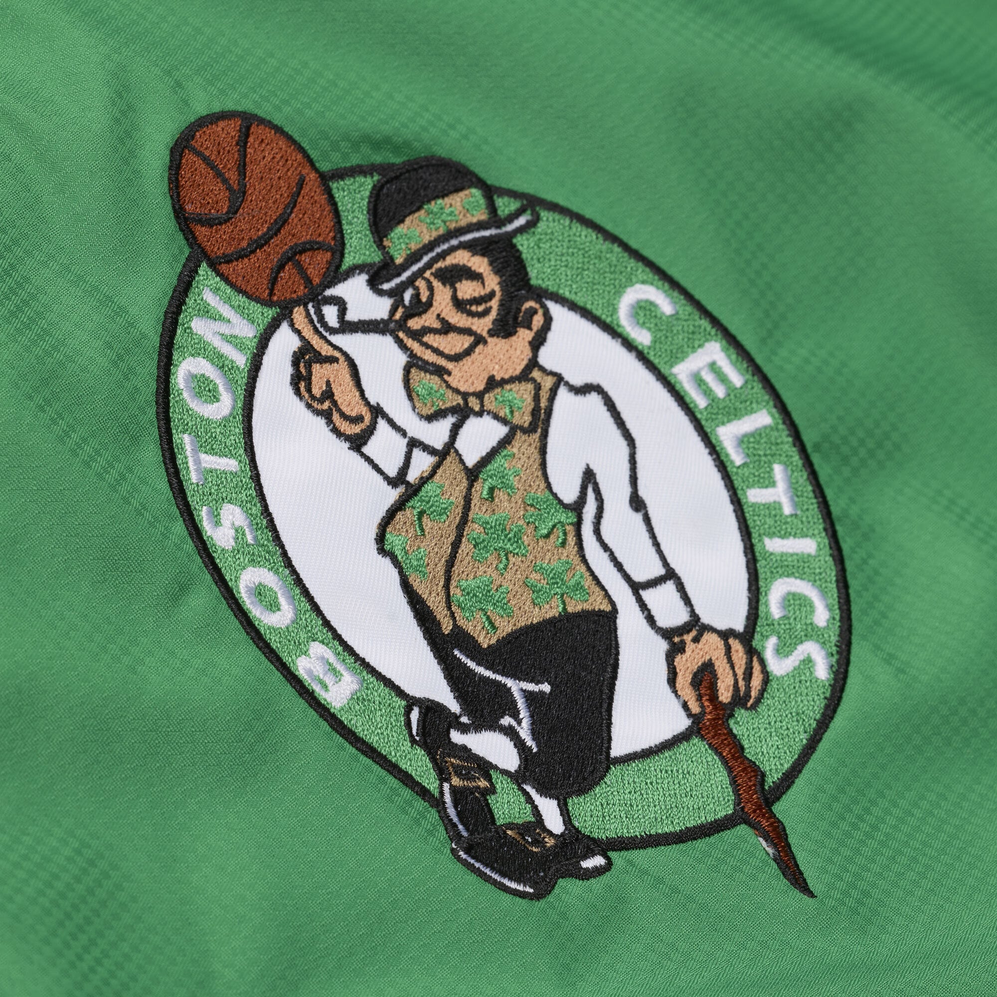 Veste coupe-vent demi-zip Mitchell & Ness noire à carreaux triple Boston Celtics pour homme