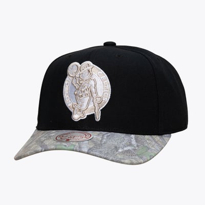  Boston Celtics Mitchell & Ness Midnight Timber Pro Crown Adjustable Hat - Black/Camo