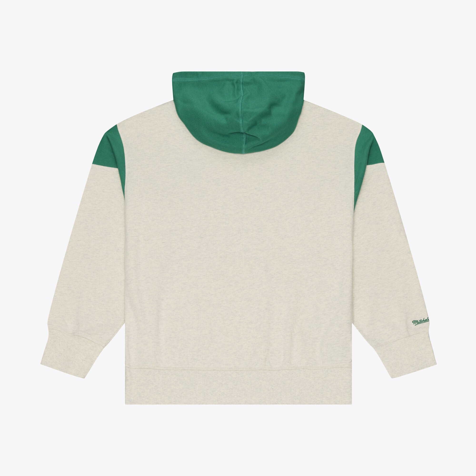 Men's Mitchell & Ness  Cream Boston Celtics French Terry Hoodie