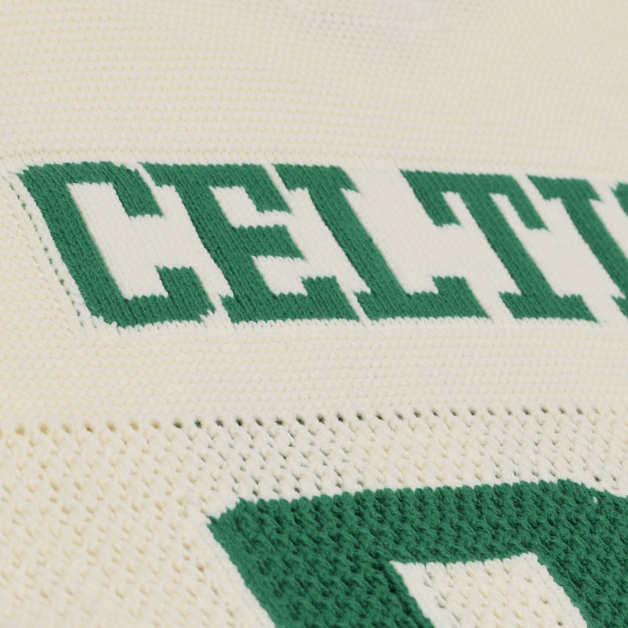 Men's Mitchell & Ness  Cream Boston Celtics Hardwood Classics Retro Roots Short Sleeve Sweater Jersey