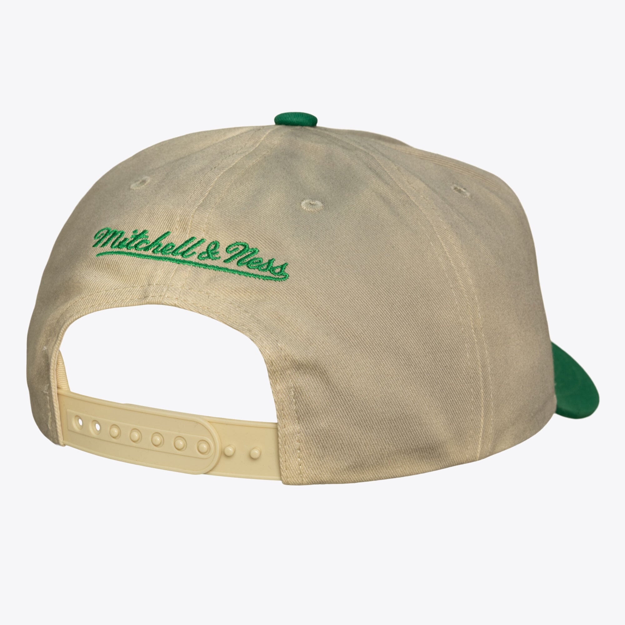 Men's Mitchell & Ness Cream Boston Celtics Hardwood Classics Retro Roots Snapback Hat