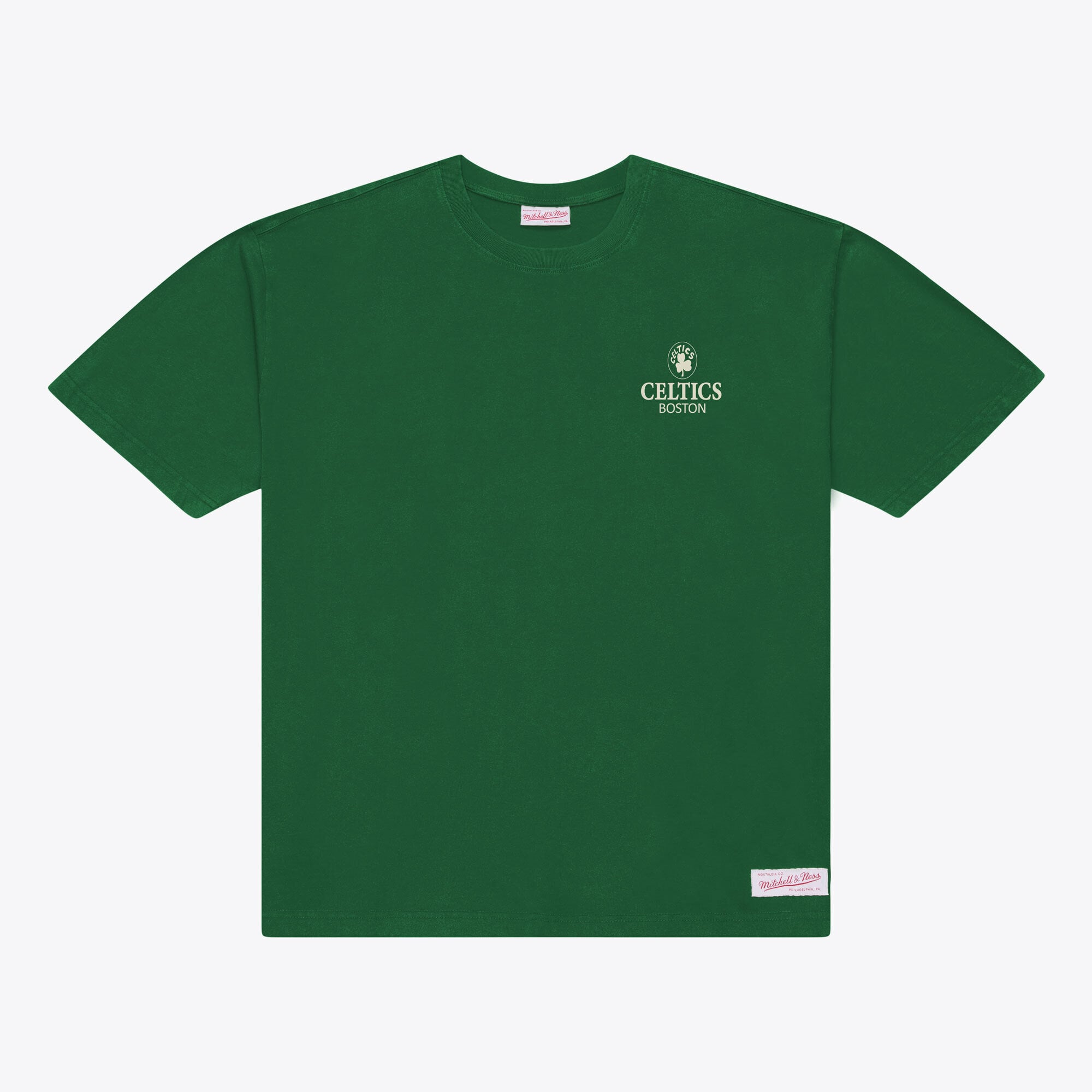 T-shirt Mitchell & Ness vert Kelly pour homme, Boston Celtics Core Essentials