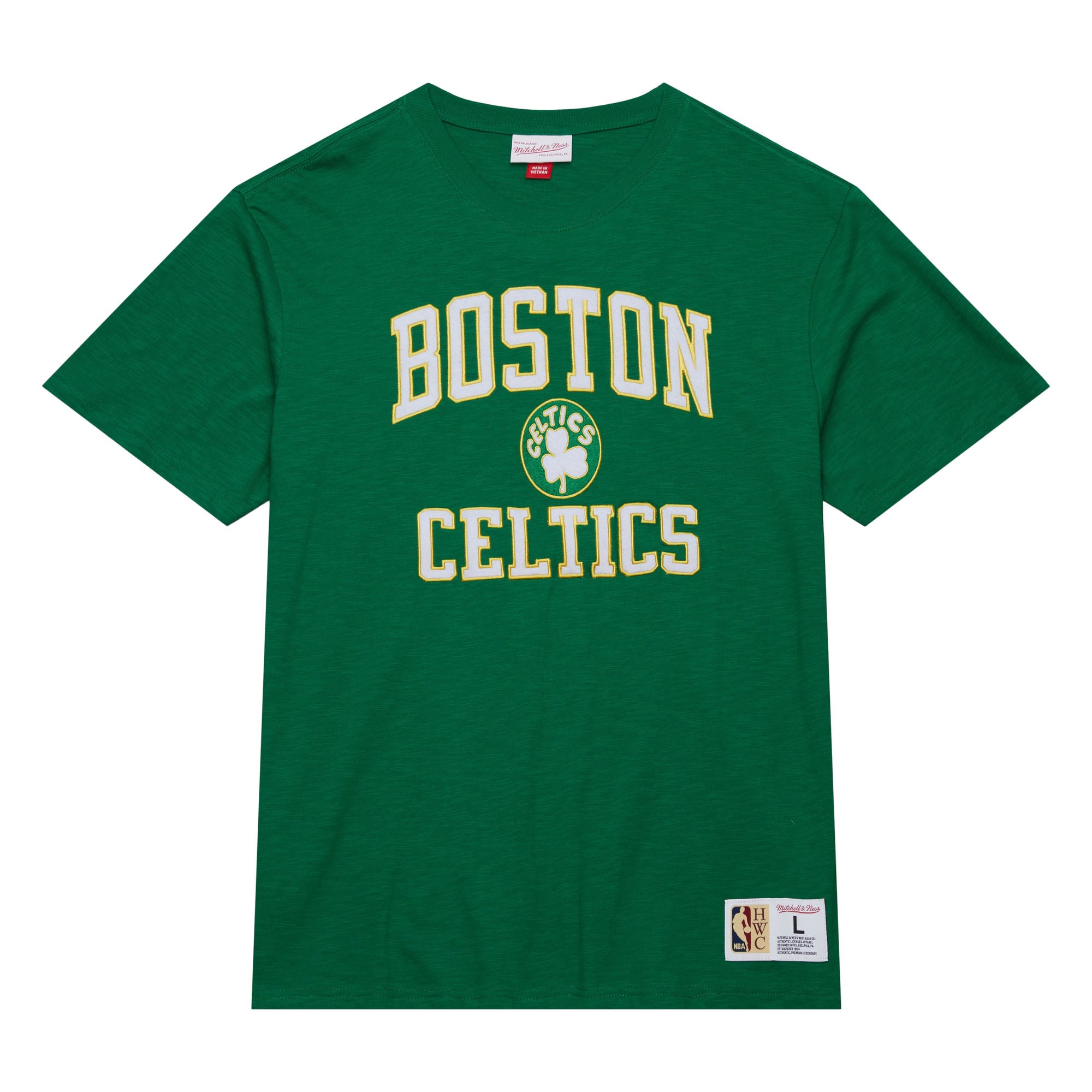 T-shirt Mitchell & Ness Kelly Green Boston Celtics Hardwood Classics Legendary Slub pour homme