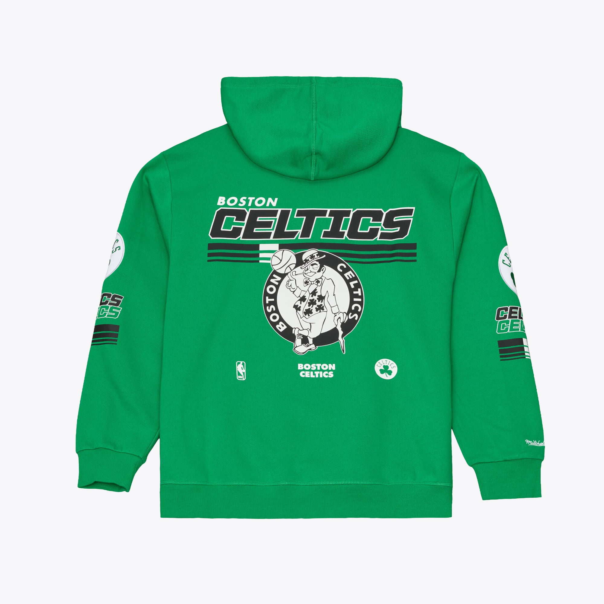 Sweat à capuche en polaire Mitchell & Ness vert Kelly pour homme, motif carreaux triples Boston Celtics