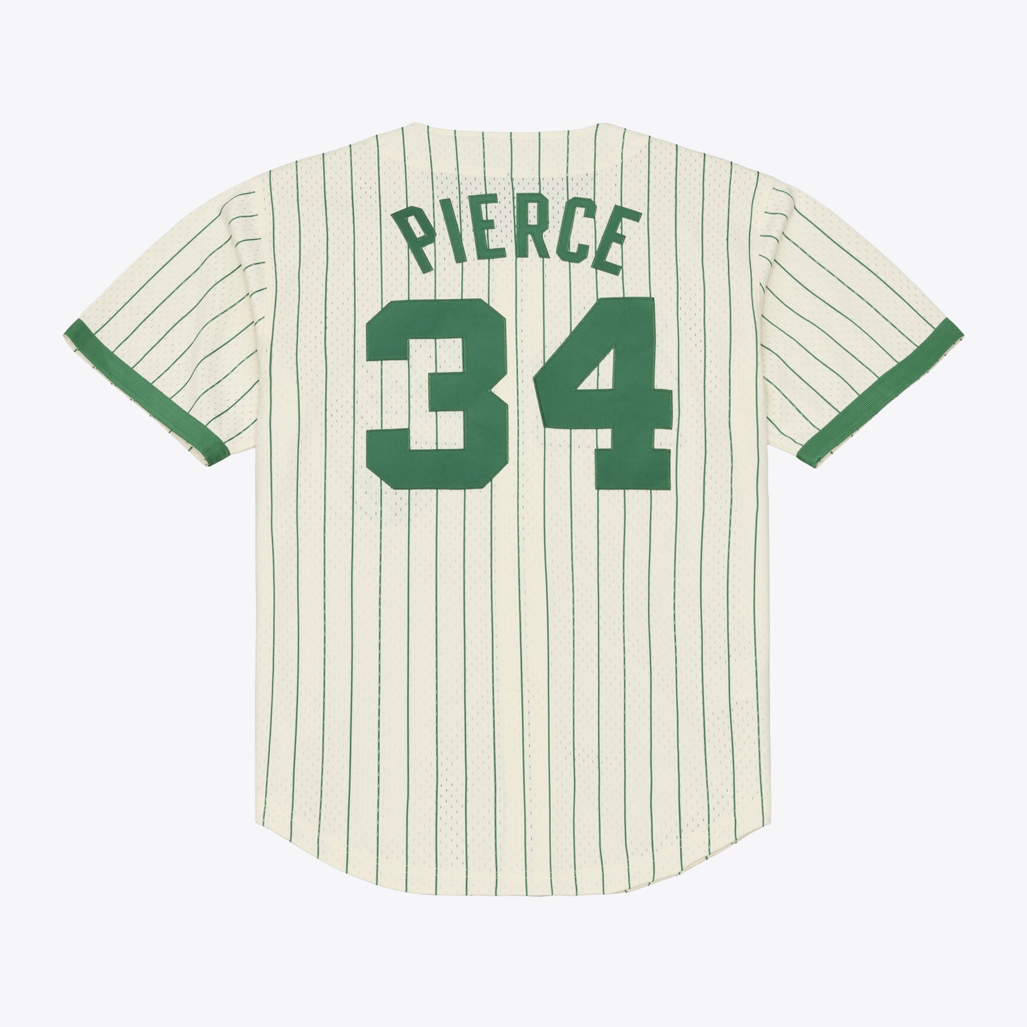 Maillot Mitchell & Ness Paul Pierce crème Boston Celtics pour homme, en maille et à boutons.