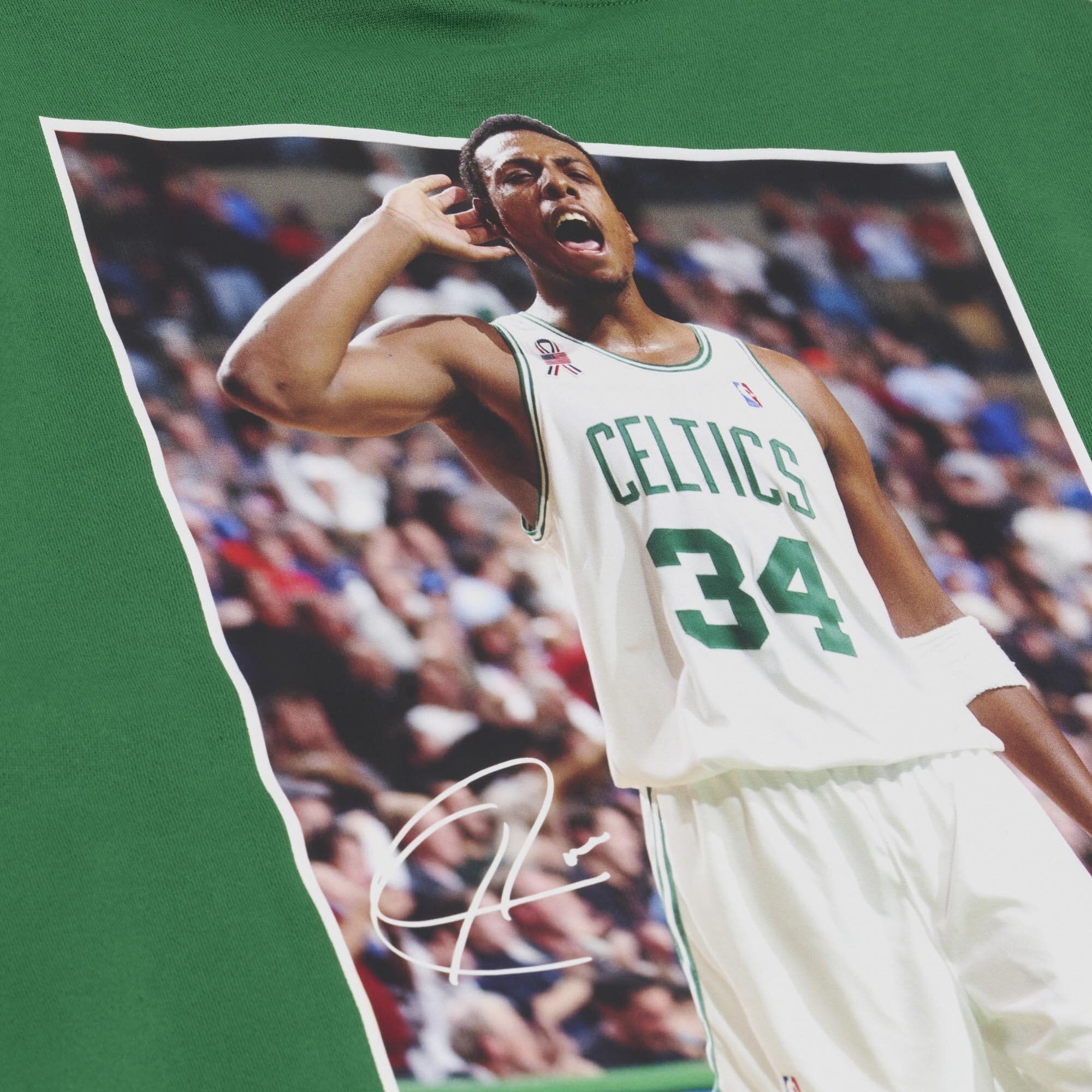 Sweat à capuche en polaire Mitchell & Ness Paul Pierce vert Kelly, joueur des Boston Celtics, pour homme