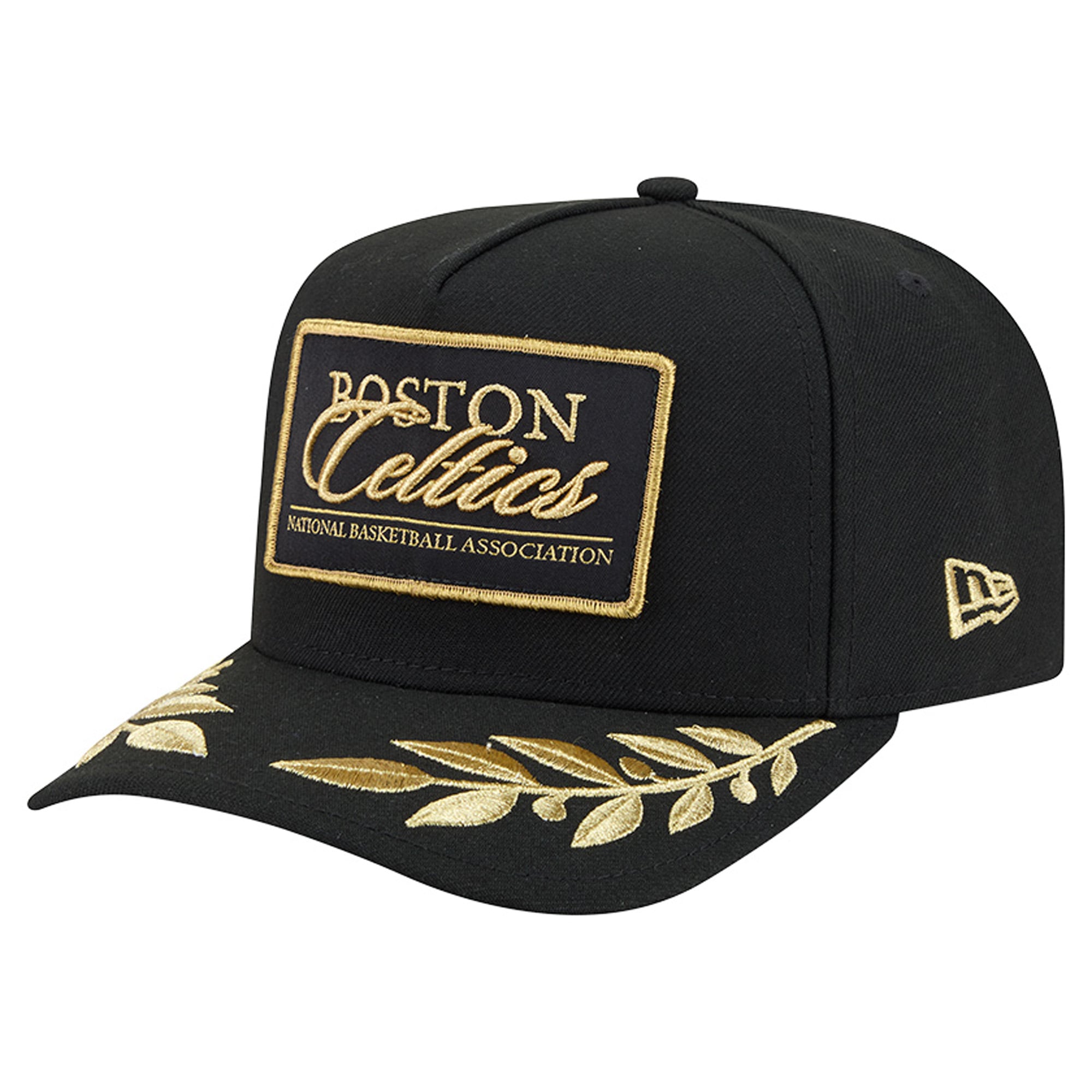 Men's New Era Black Boston Celtics Golden 9FIFTY Snapback Hat