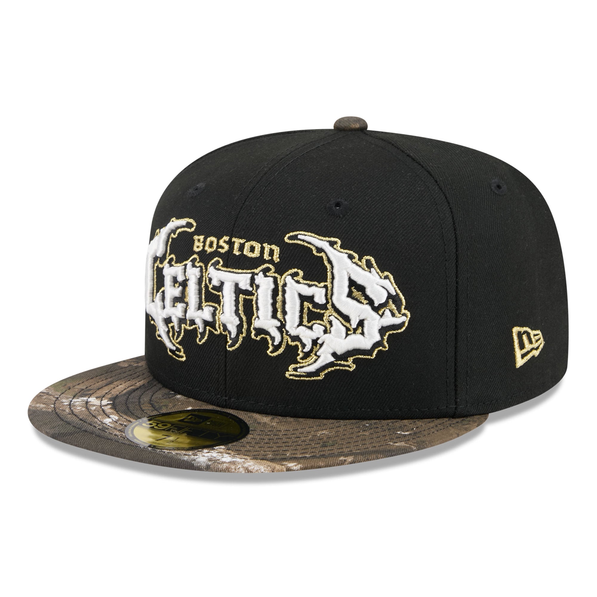 Men's New Era  Black Boston Celtics Thrilla 59FIFTY Fitted Hat