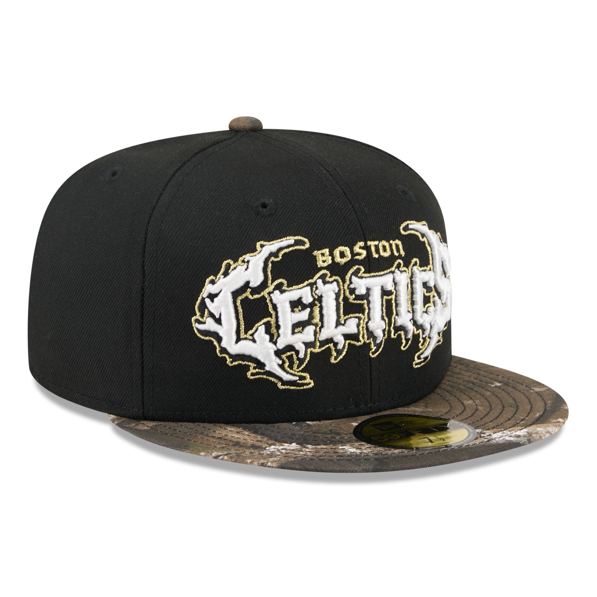 Men's New Era  Black Boston Celtics Thrilla 59FIFTY Fitted Hat