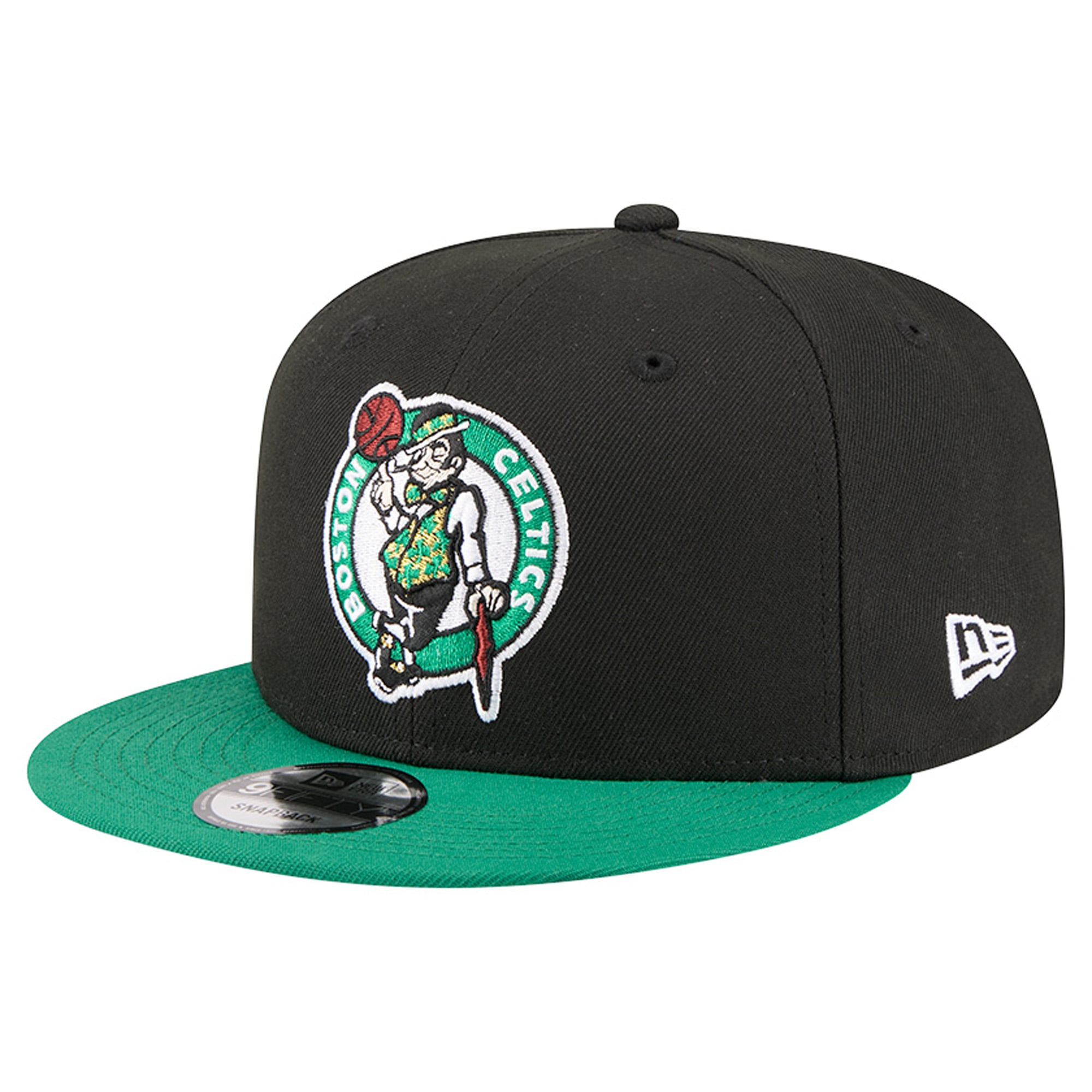 Men's New Era  Black Boston Celtics Two-Tone 9FIFTY Snapback Hat