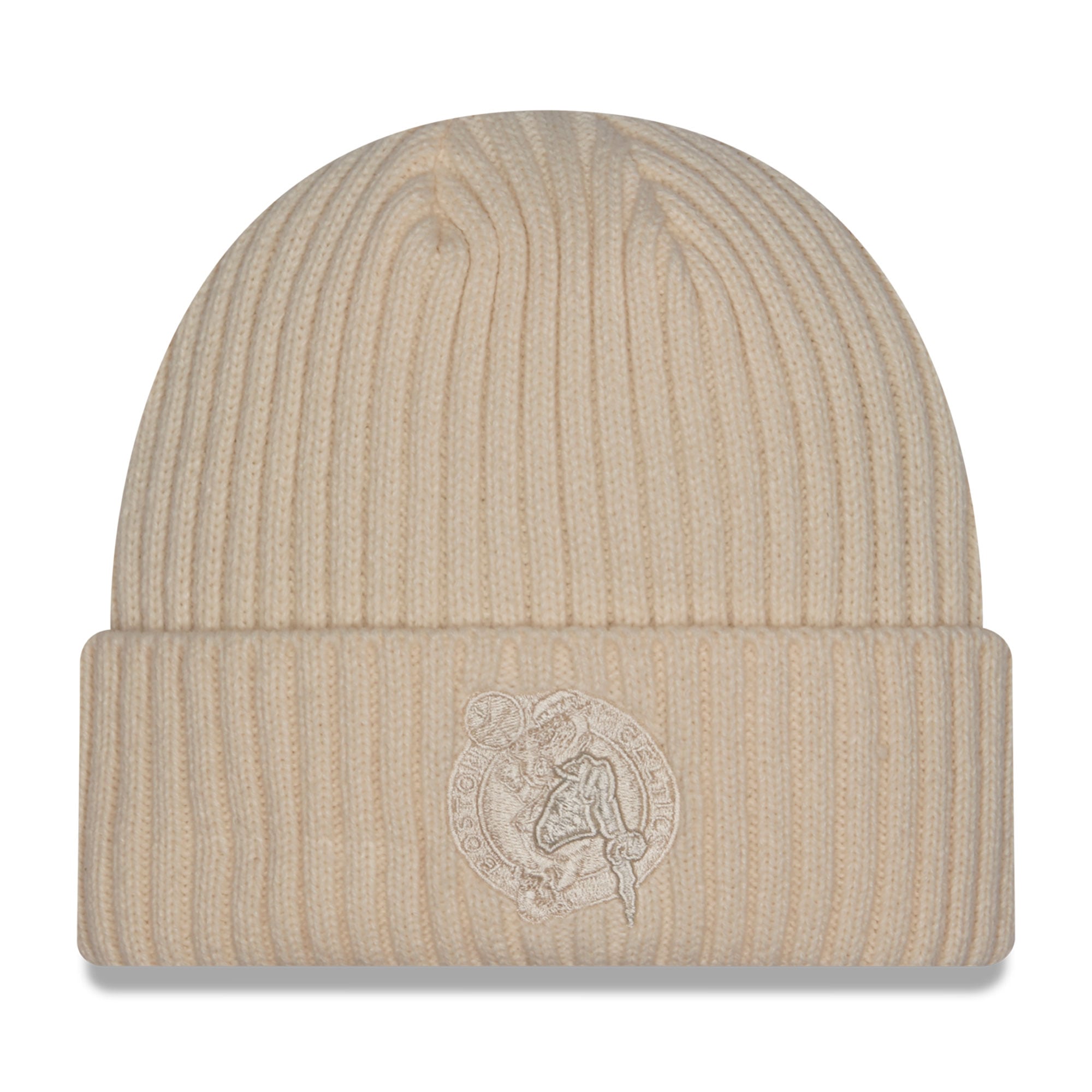 Bonnet à revers New Era crème Boston Celtics pour homme