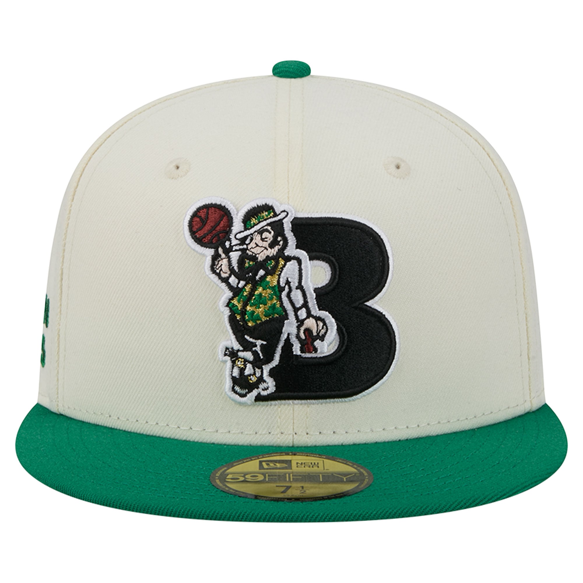 Casquette ajustée New Era Deceptor 59FIFTY pour homme, couleur crème/vert Kelly, Boston Celtics