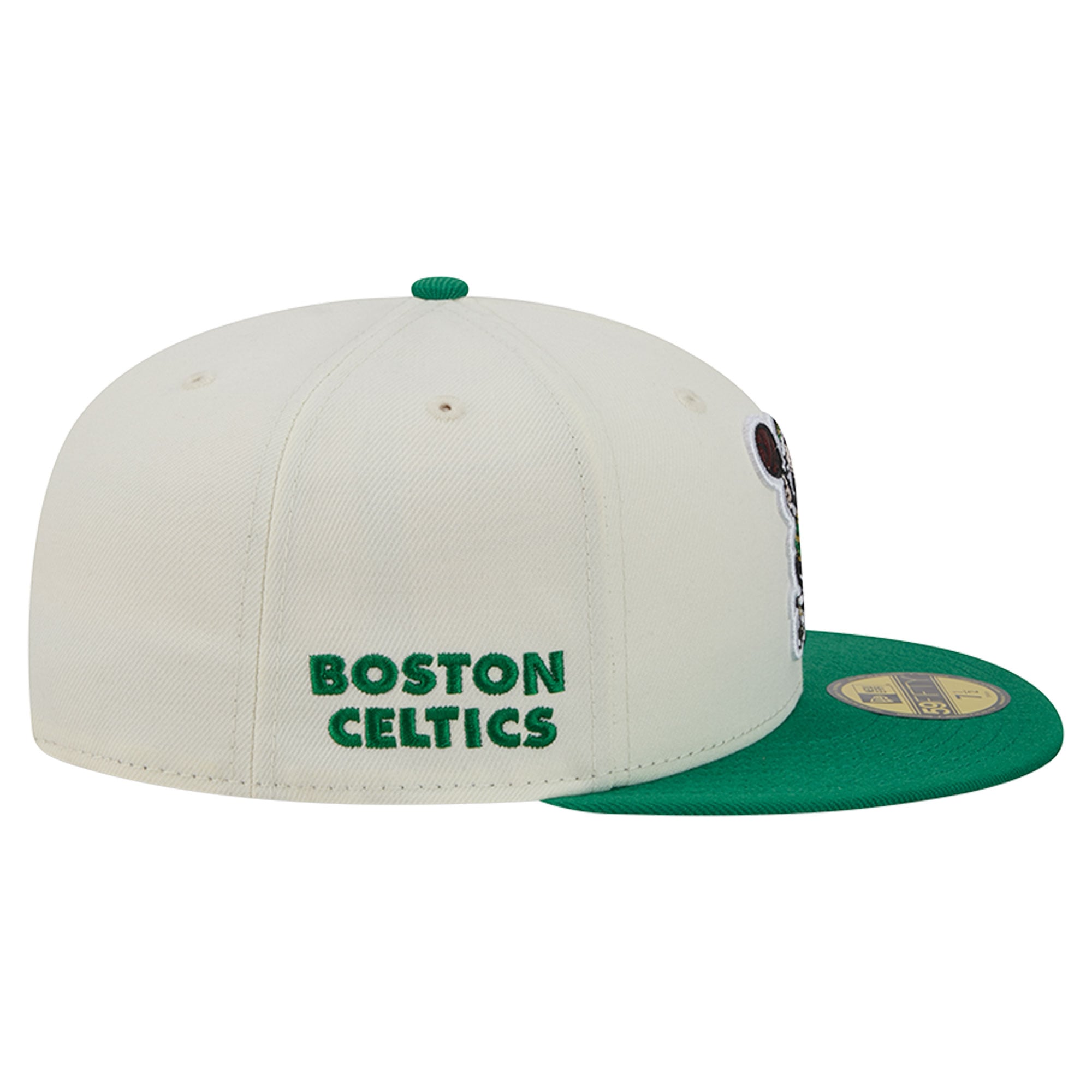 Casquette ajustée New Era Deceptor 59FIFTY pour homme, couleur crème/vert Kelly, Boston Celtics