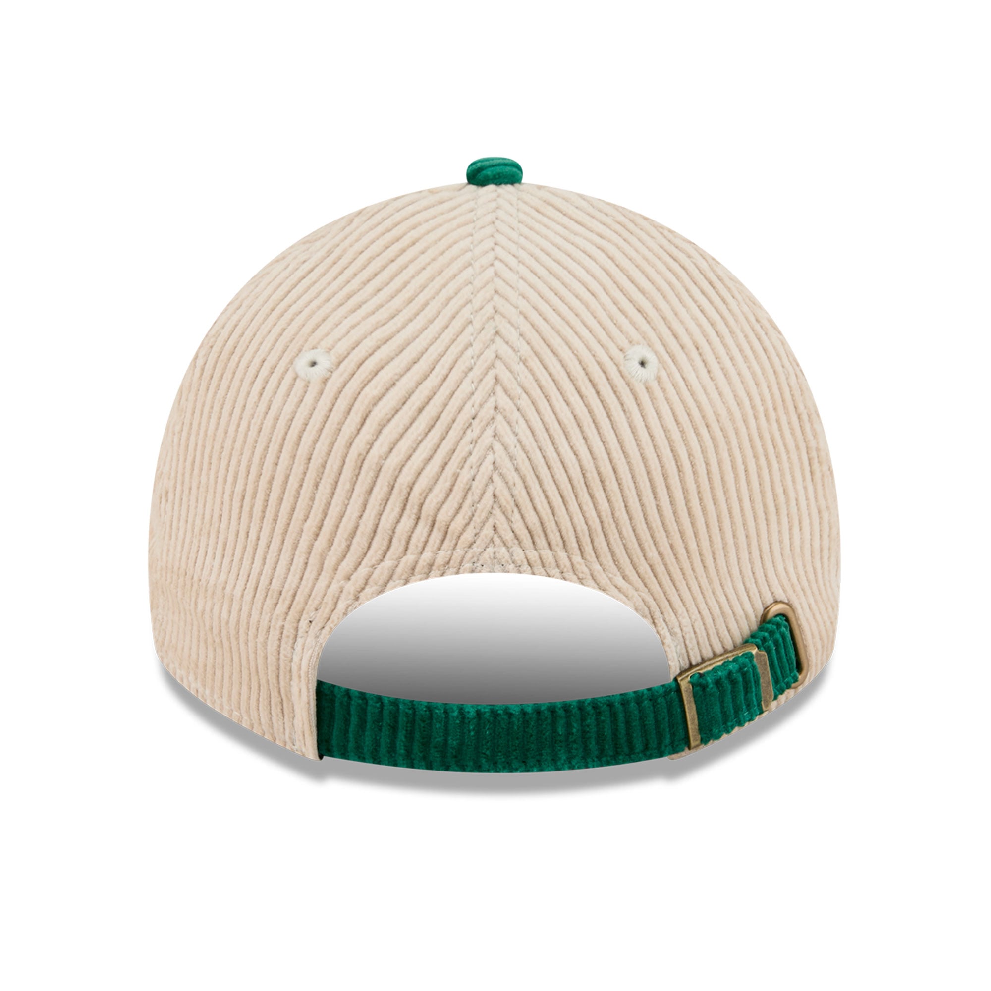 Casquette New Era pour homme, crème/vert Kelly, Boston Celtics, en velours côtelé ton sur ton, style classique et ajustable