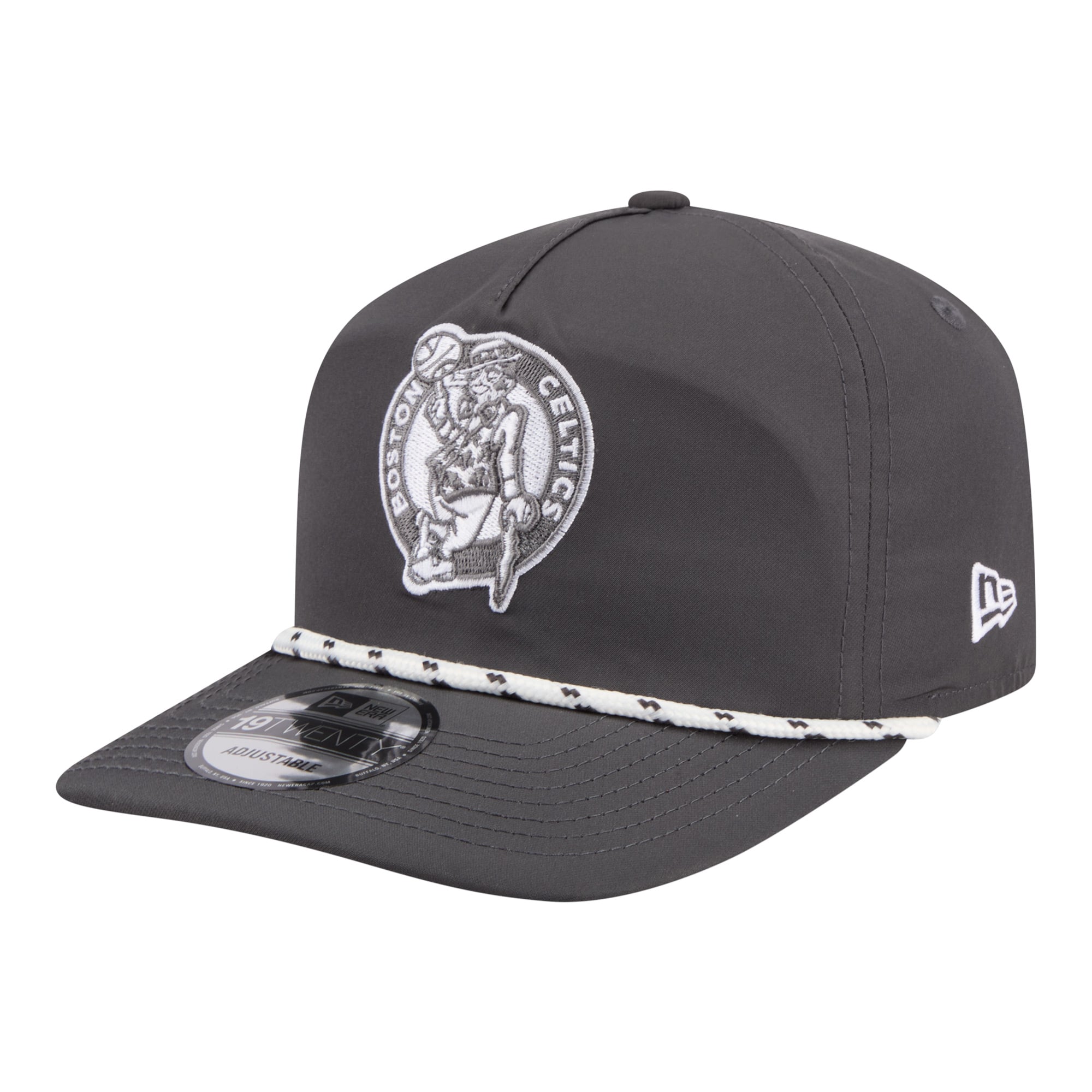 Men's Boston Celtics New Era Graphite Tonal Rope 19TWENTY Adjustable Hat