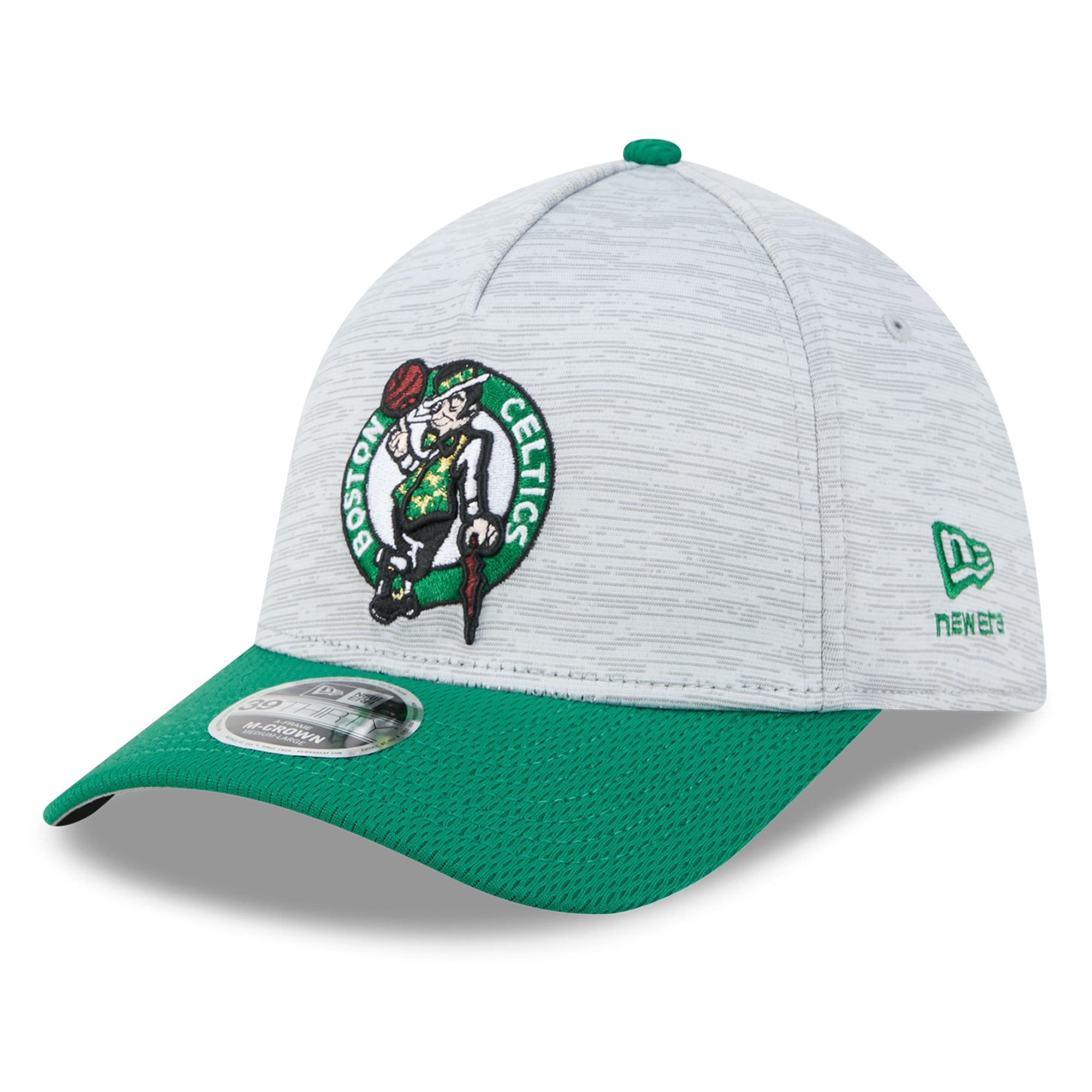 Casquette New Era grise Boston Celtics 39THIRTY M-Crown Tech Stretch pour homme
