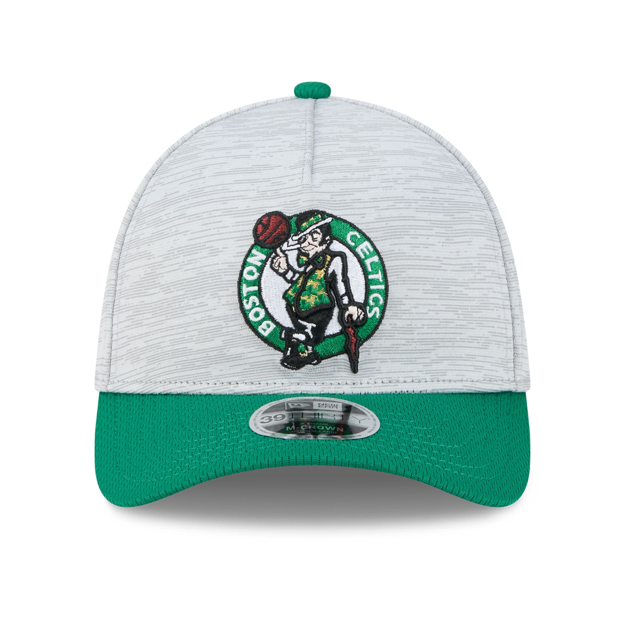 Casquette New Era grise Boston Celtics 39THIRTY M-Crown Tech Stretch pour homme