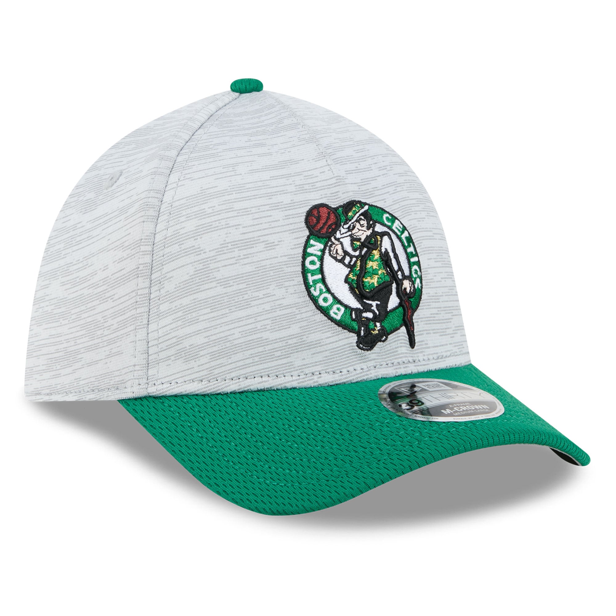 Casquette New Era grise Boston Celtics 39THIRTY M-Crown Tech Stretch pour homme