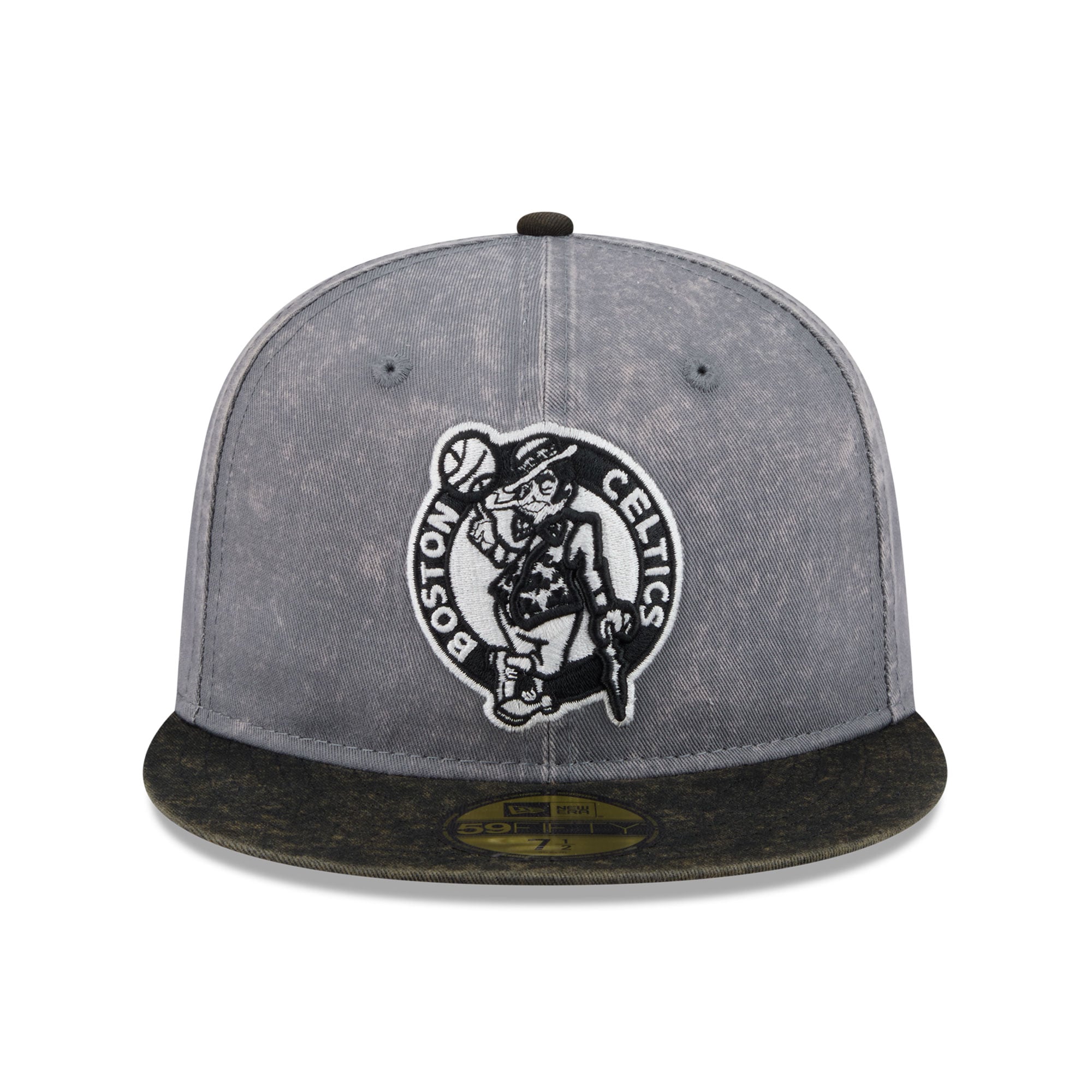 Men's New Era Gray/Black Boston Celtics Washed 59FIFTY Fitted Hat