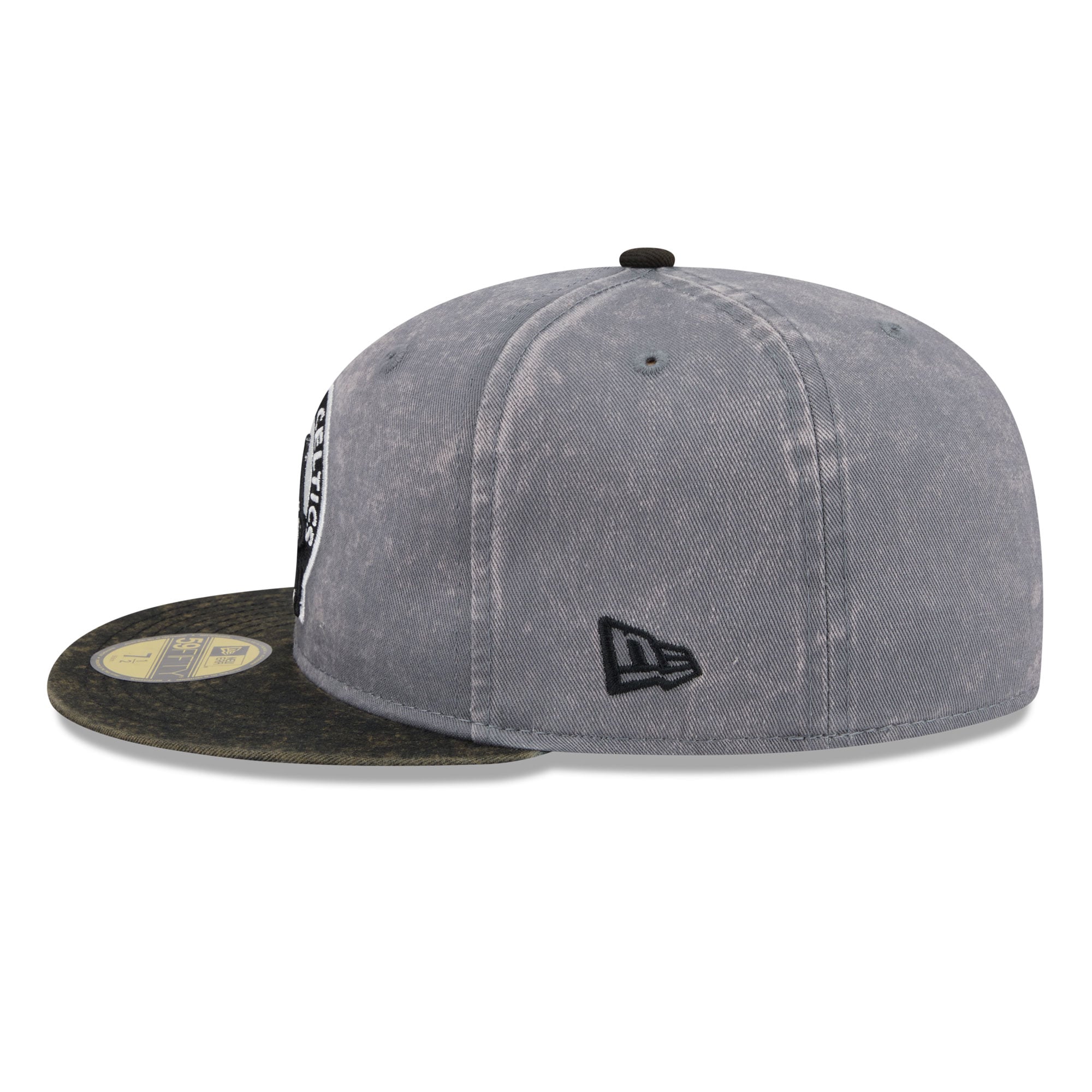 Men's New Era Gray/Black Boston Celtics Washed 59FIFTY Fitted Hat