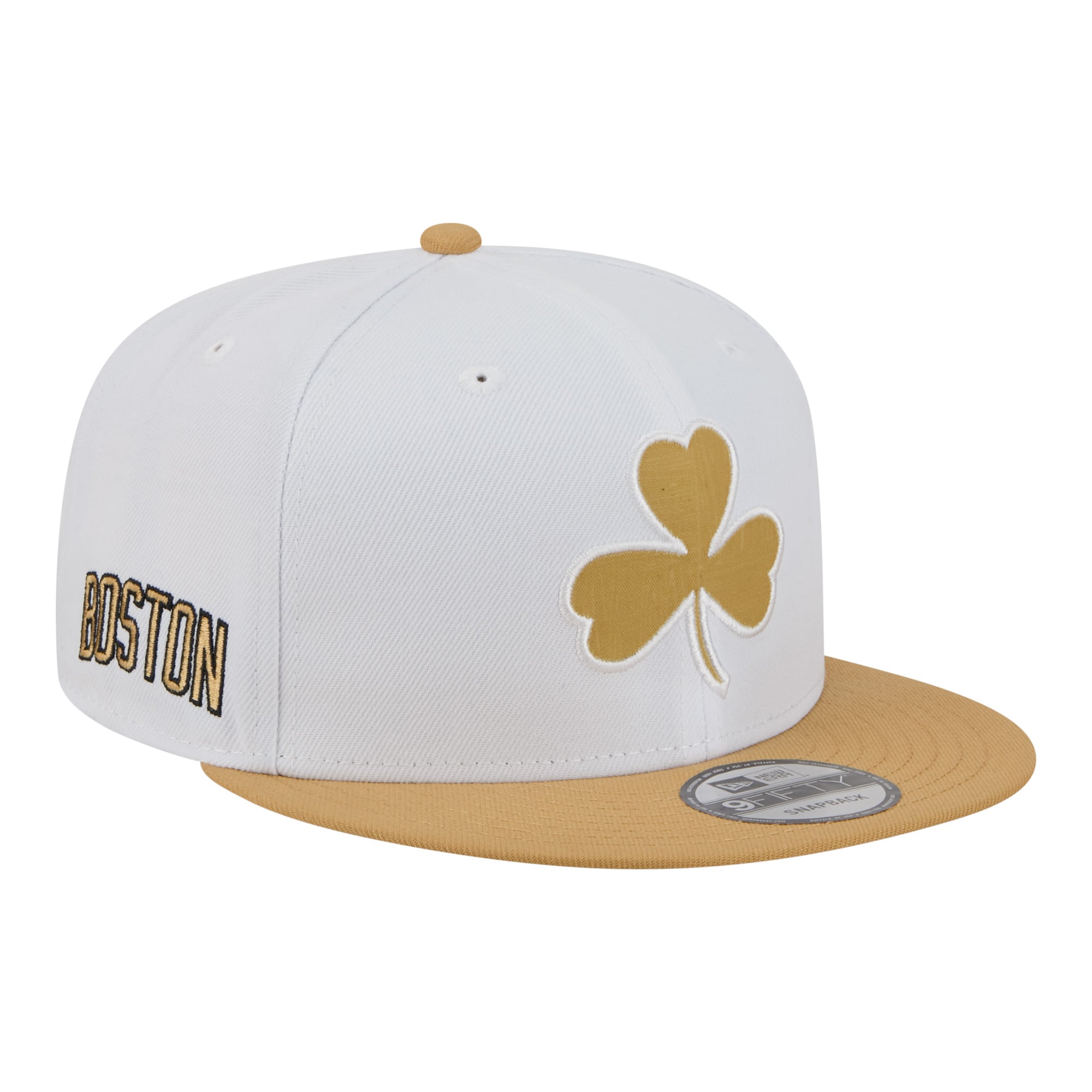 Men's New Era Gray/Tan Boston Celtics City Edition 9FIFTY Snapback Hat