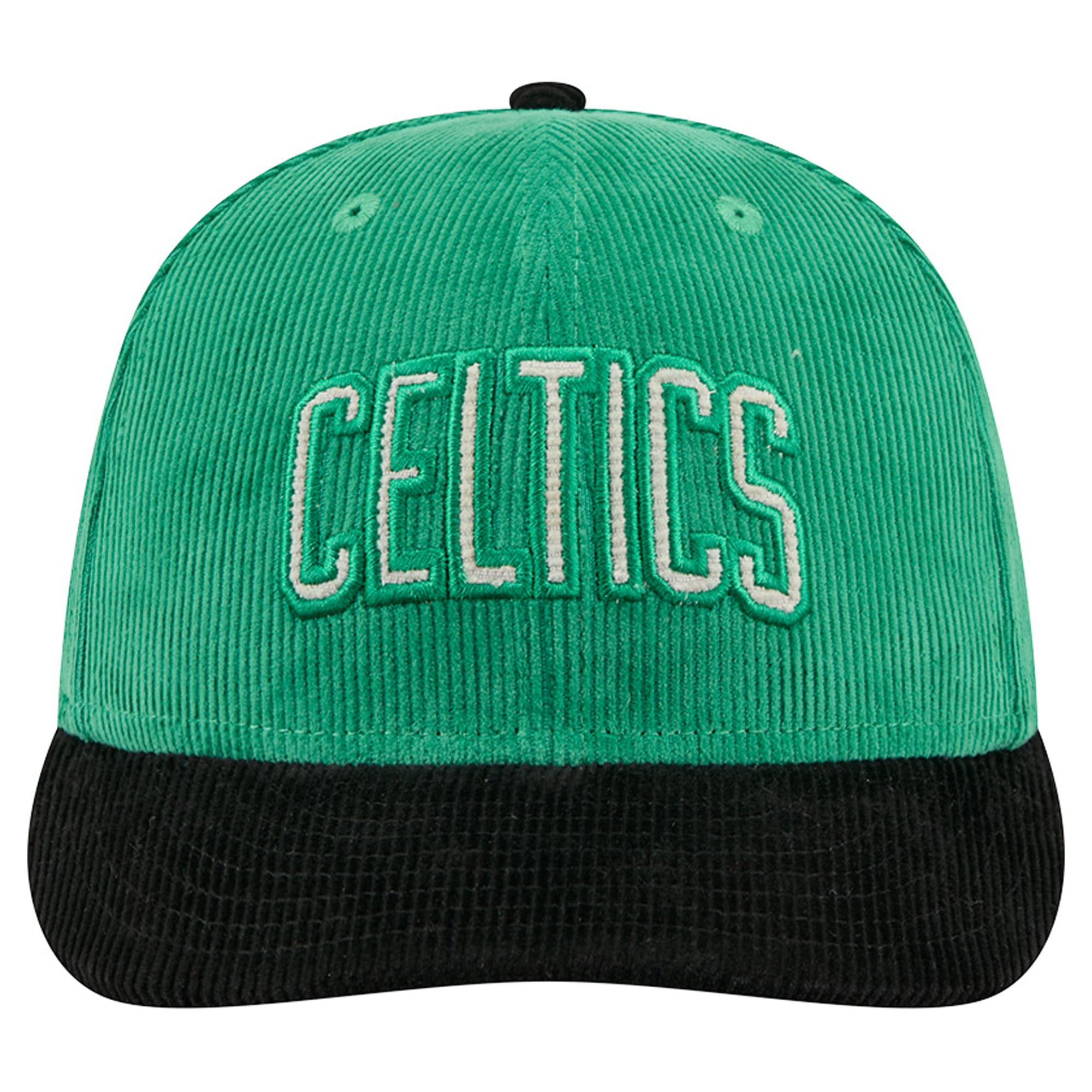 Casquette snapback New Era verte et noire Boston Celtics en velours côtelé 9FIFTY pour homme