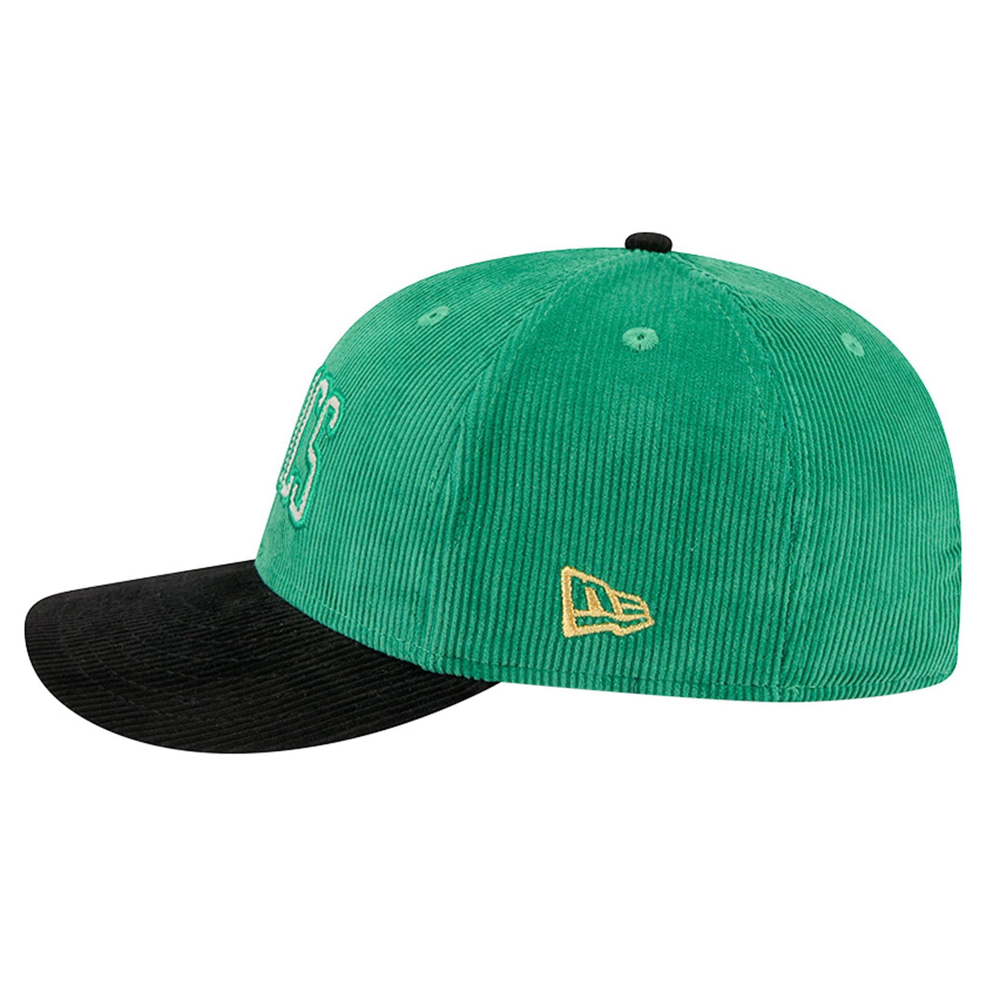 Casquette snapback New Era verte et noire Boston Celtics en velours côtelé 9FIFTY pour homme
