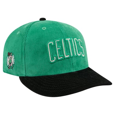 Boston Celtics New Era Corduroy 9FIFTY Snapback Hat - Green/Black