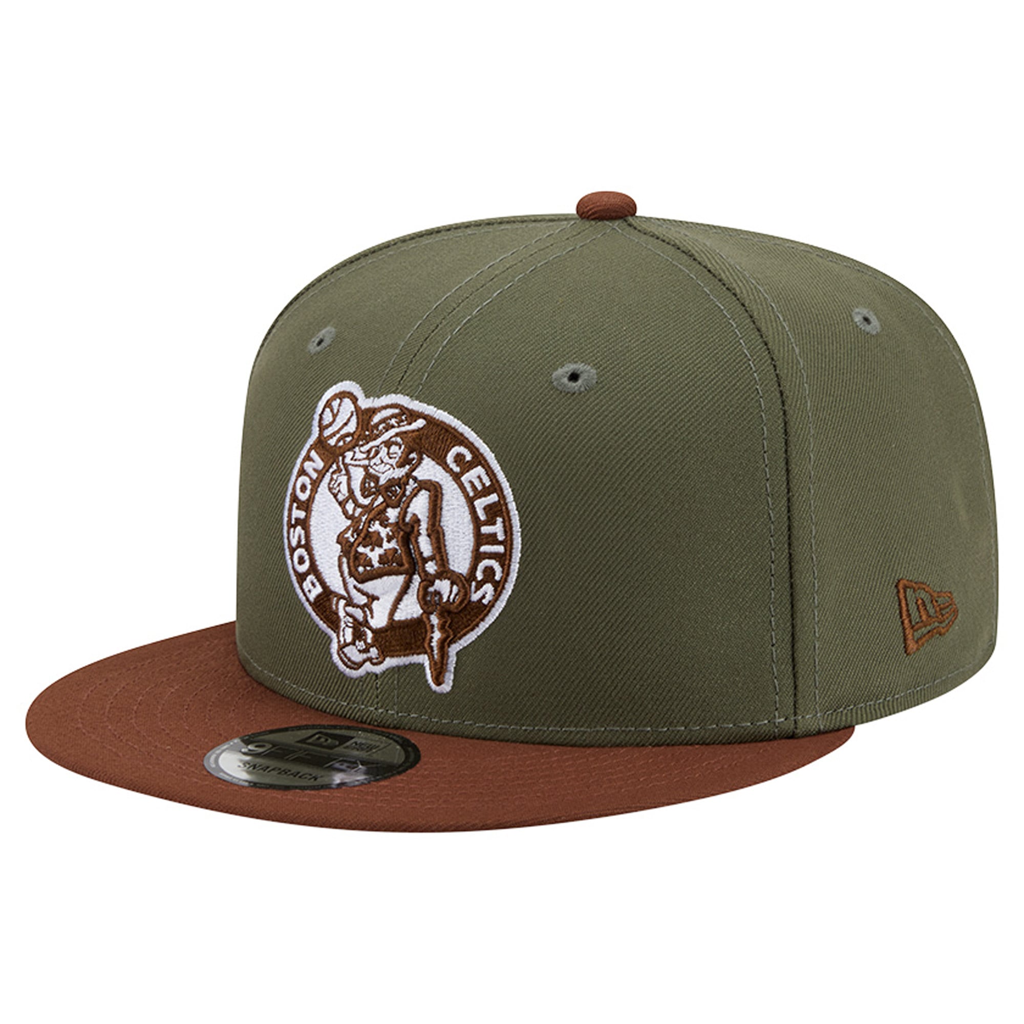 Men's New Era  Green/Brown Boston Celtics Color Pack 9FIFTY Snapback Hat