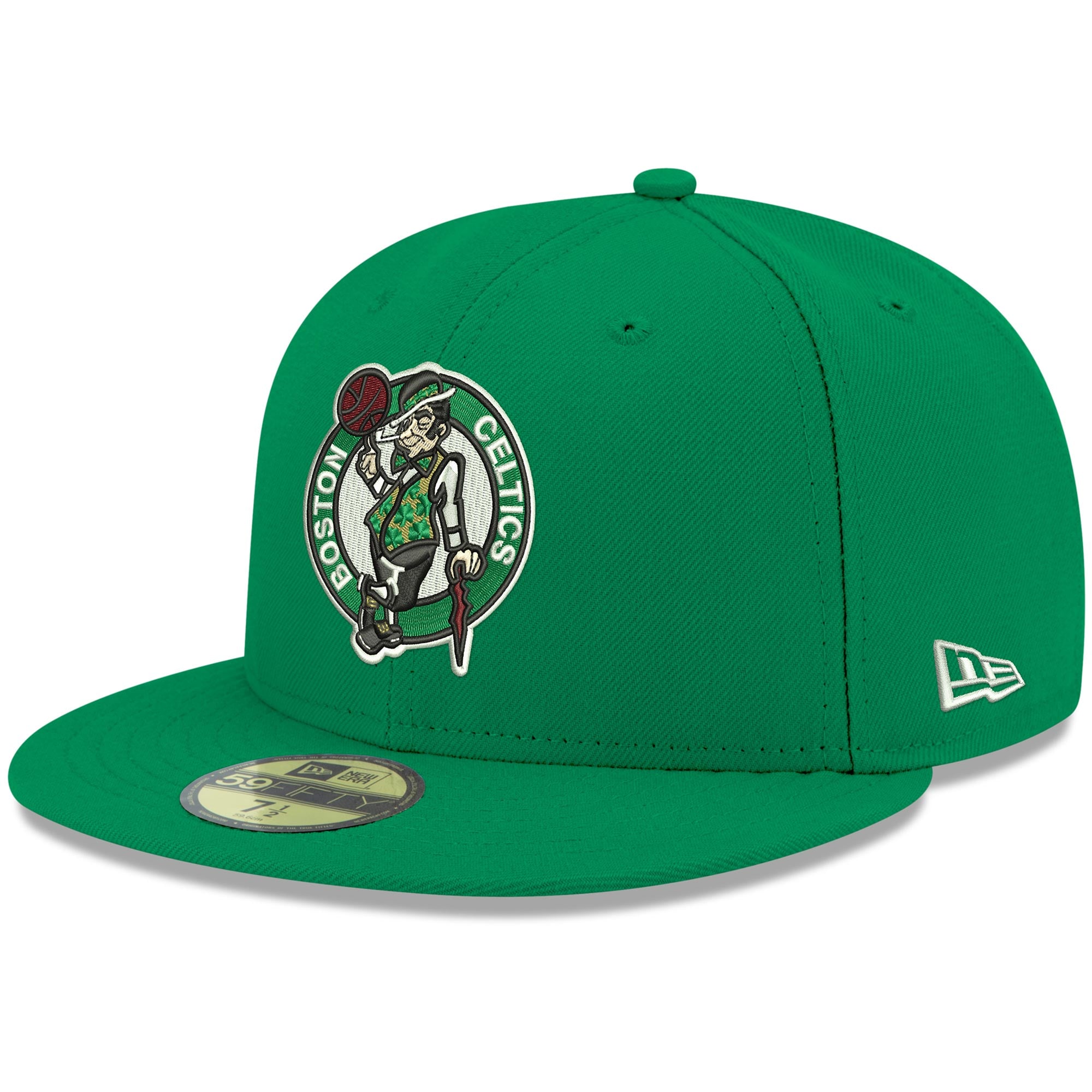 Men's New Era Kelly Green Boston Celtics Official Team Color 59FIFTY Fitted Hat